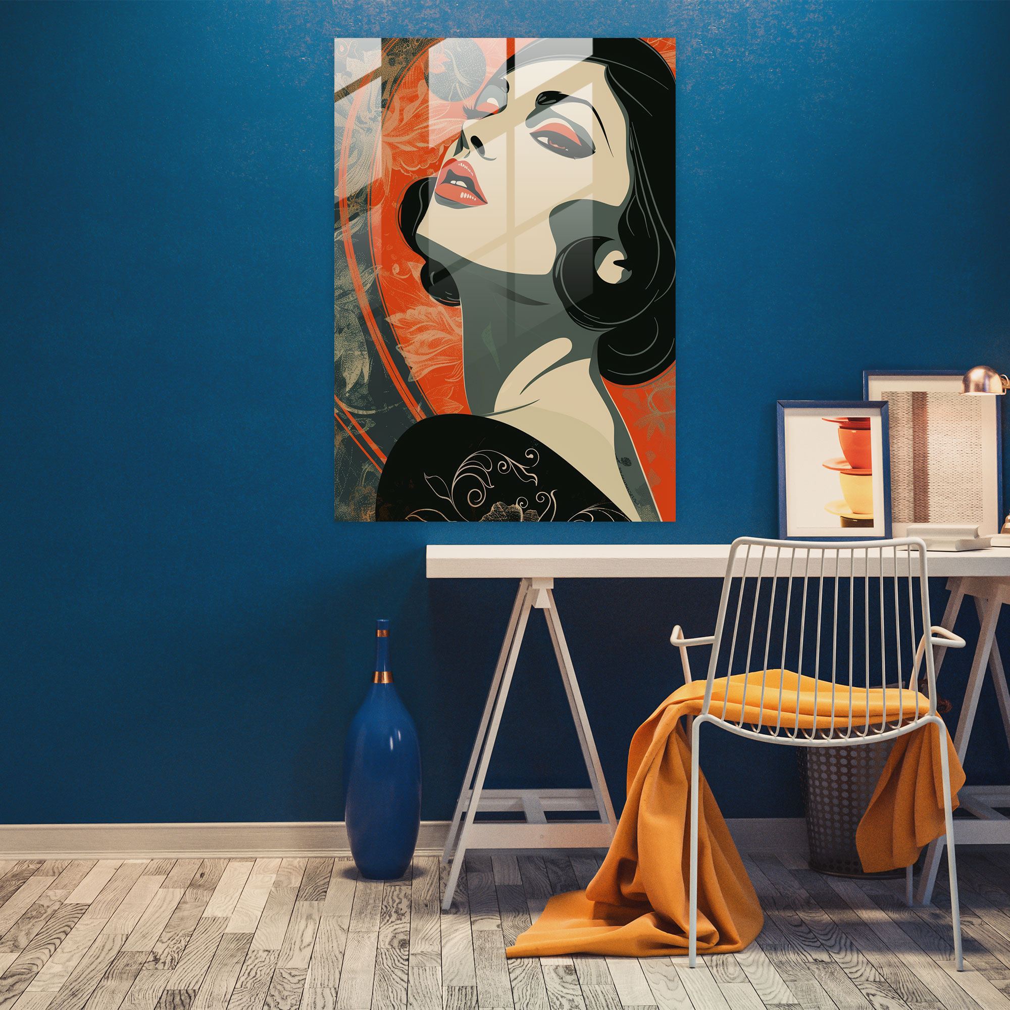 Deco Pop Klasik Cam Tablo - Klasik+Popart Cam Sanatı Modern Sanat