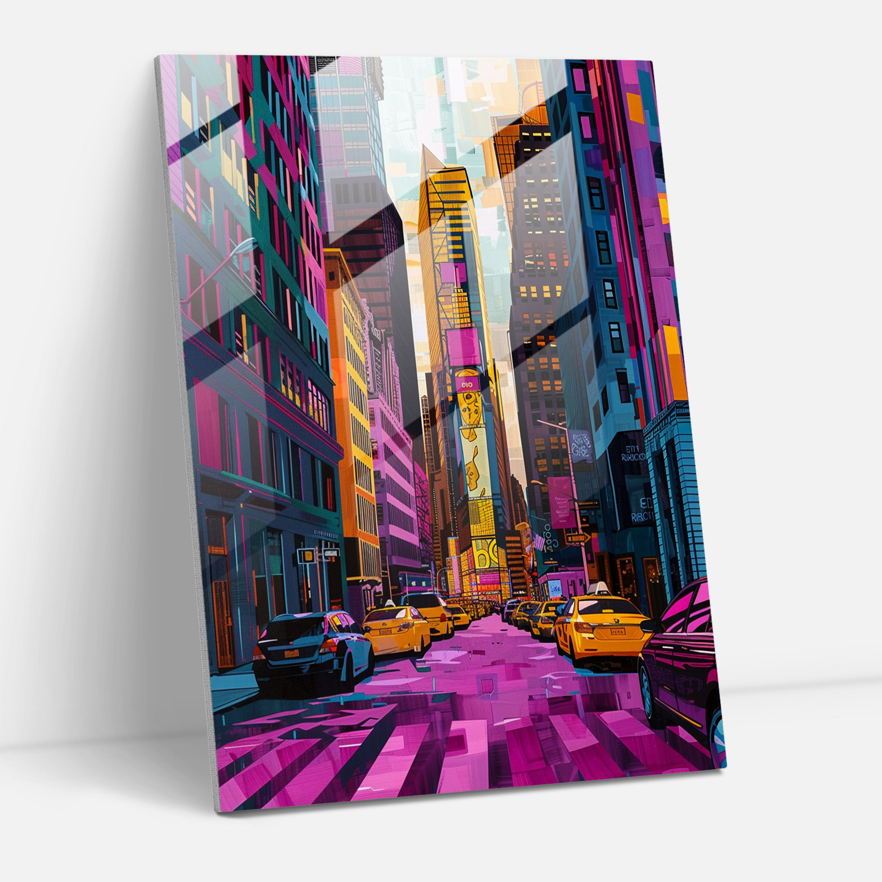Cityscape Glass Print - Classicism+Popart, Glass Art, Wall Decoration, Combine Classicism With Pop Art
