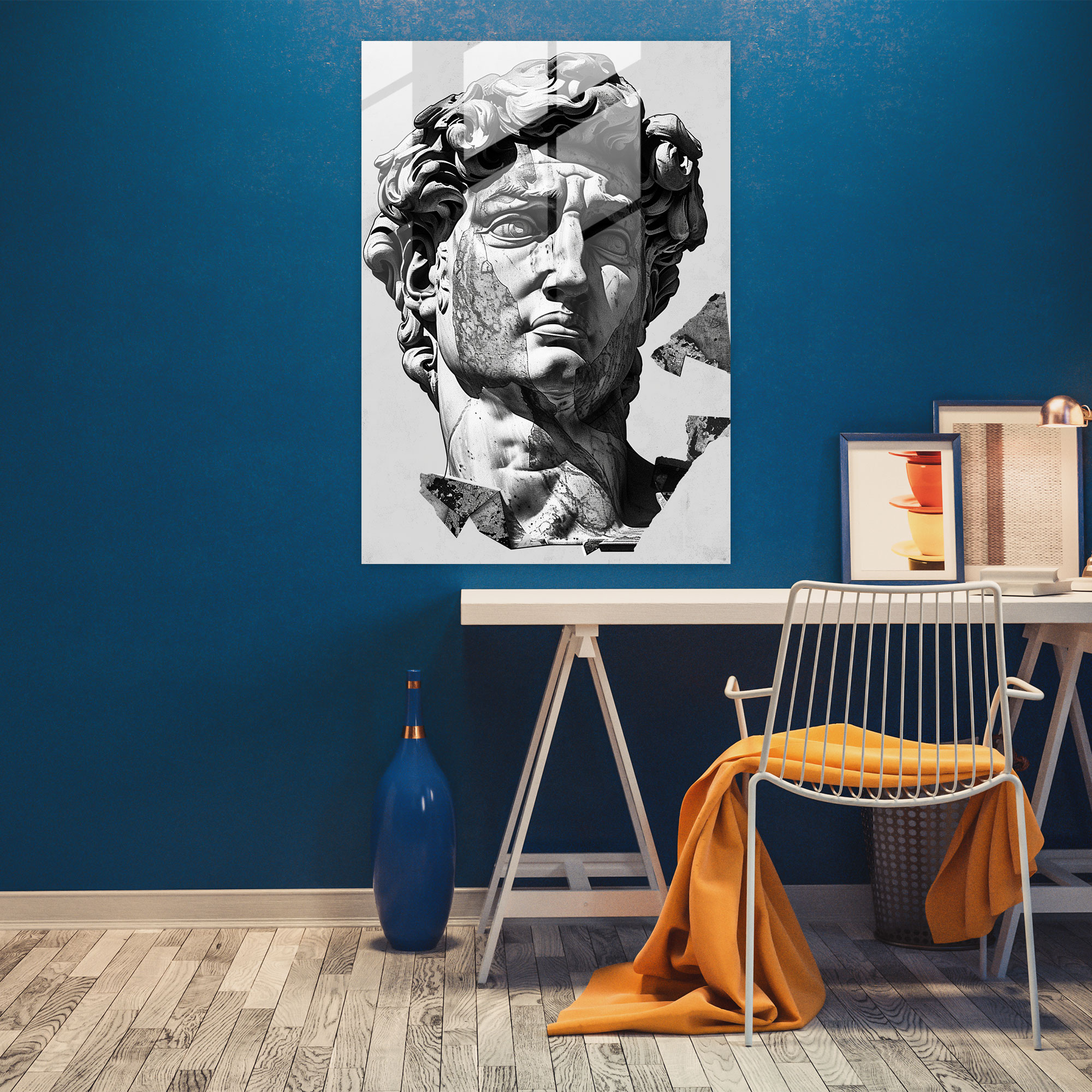 Pop Art Cam Tablo - Klasikizm ve Pop Art Cam Tablo Modern Sanat Ev Dekorasyonu