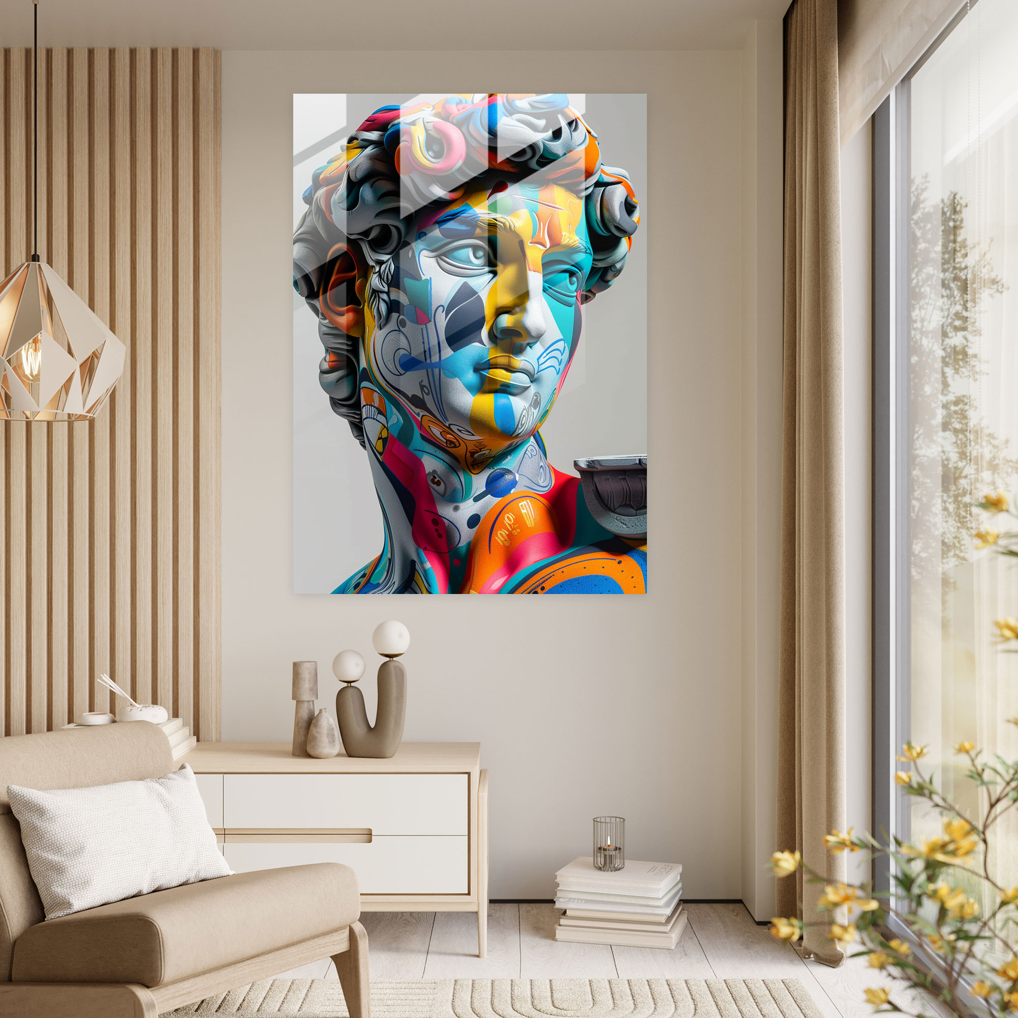 Classical Revival Glass Print - Classicism+Popart, Glass Art, Modern Art, Glass Print