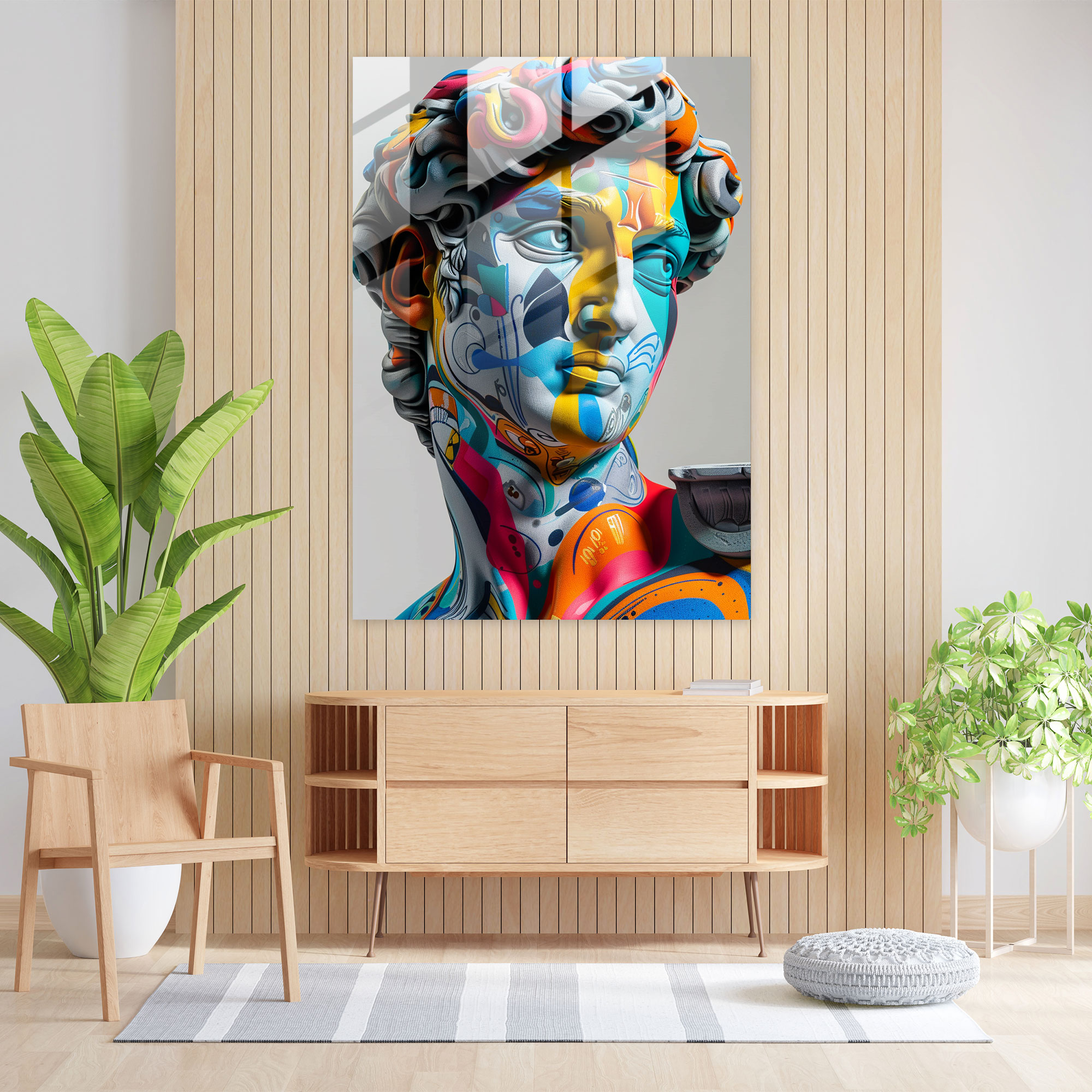 Classical Revival Glass Print - Classicism+Popart, Glass Art, Modern Art, Glass Print
