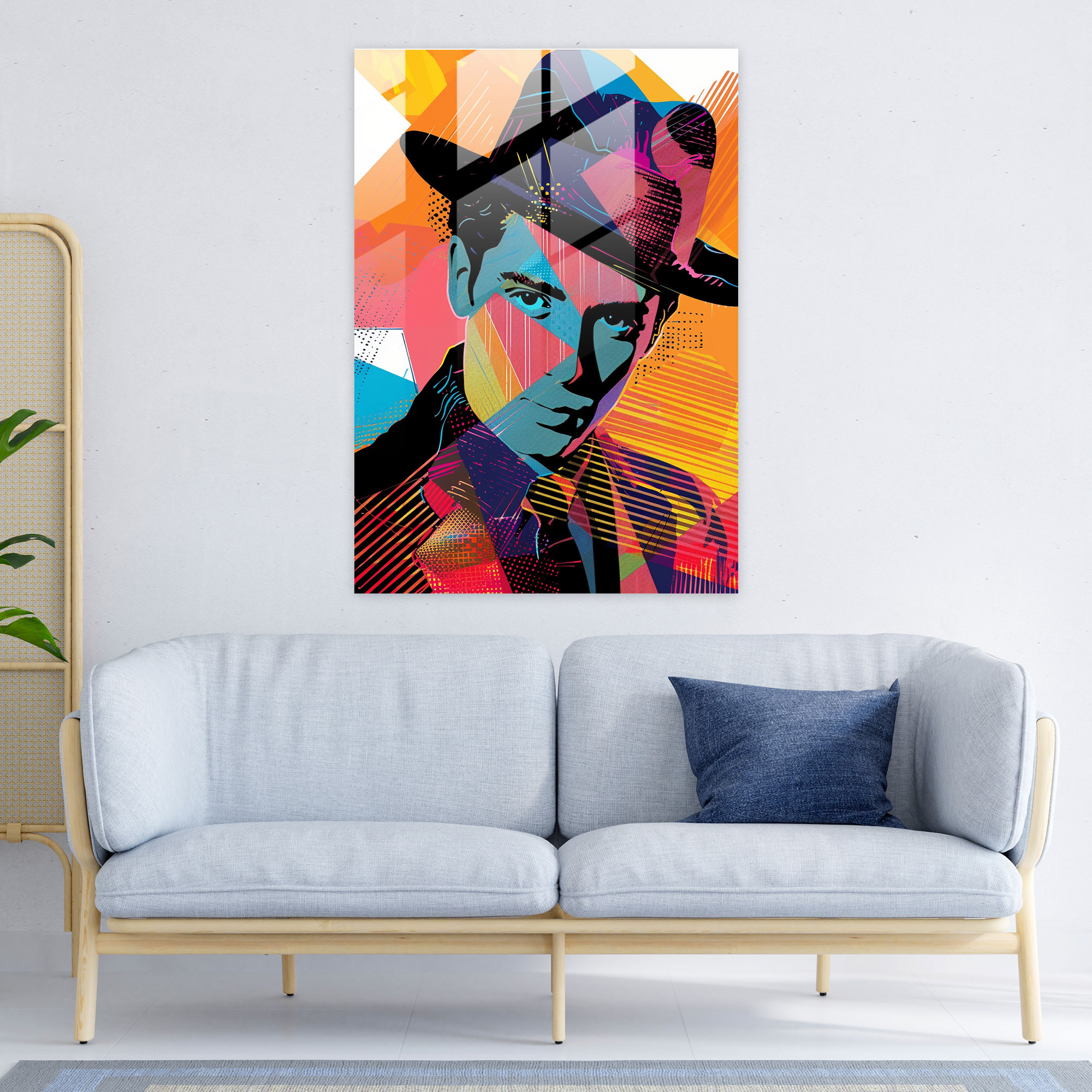 Pop Art Portre Cam Duvar Sanatı - Klasikizm+Popart Cam Duvar Sanatı Duvar Dekorasyonu Cam Sanatı