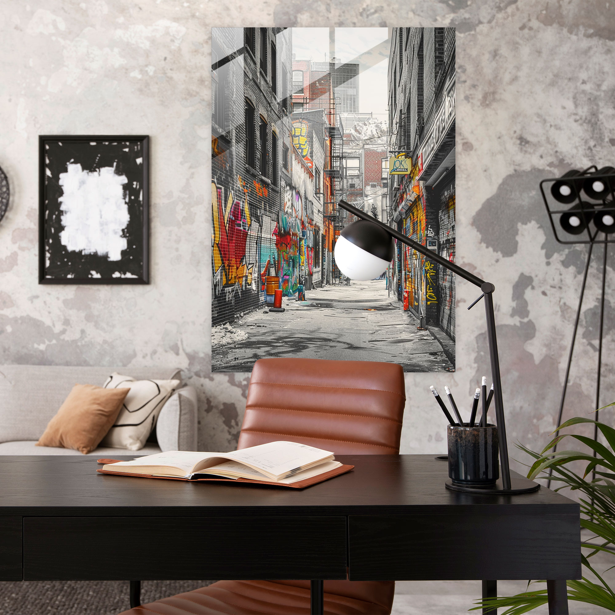 Klasizm ve Pop Art Cam Duvar Sanatı - Klasizm ve Popart Duvar Dekorasyonu Cam Sanatı Klasizmi Pop Art ile Birleştirin
