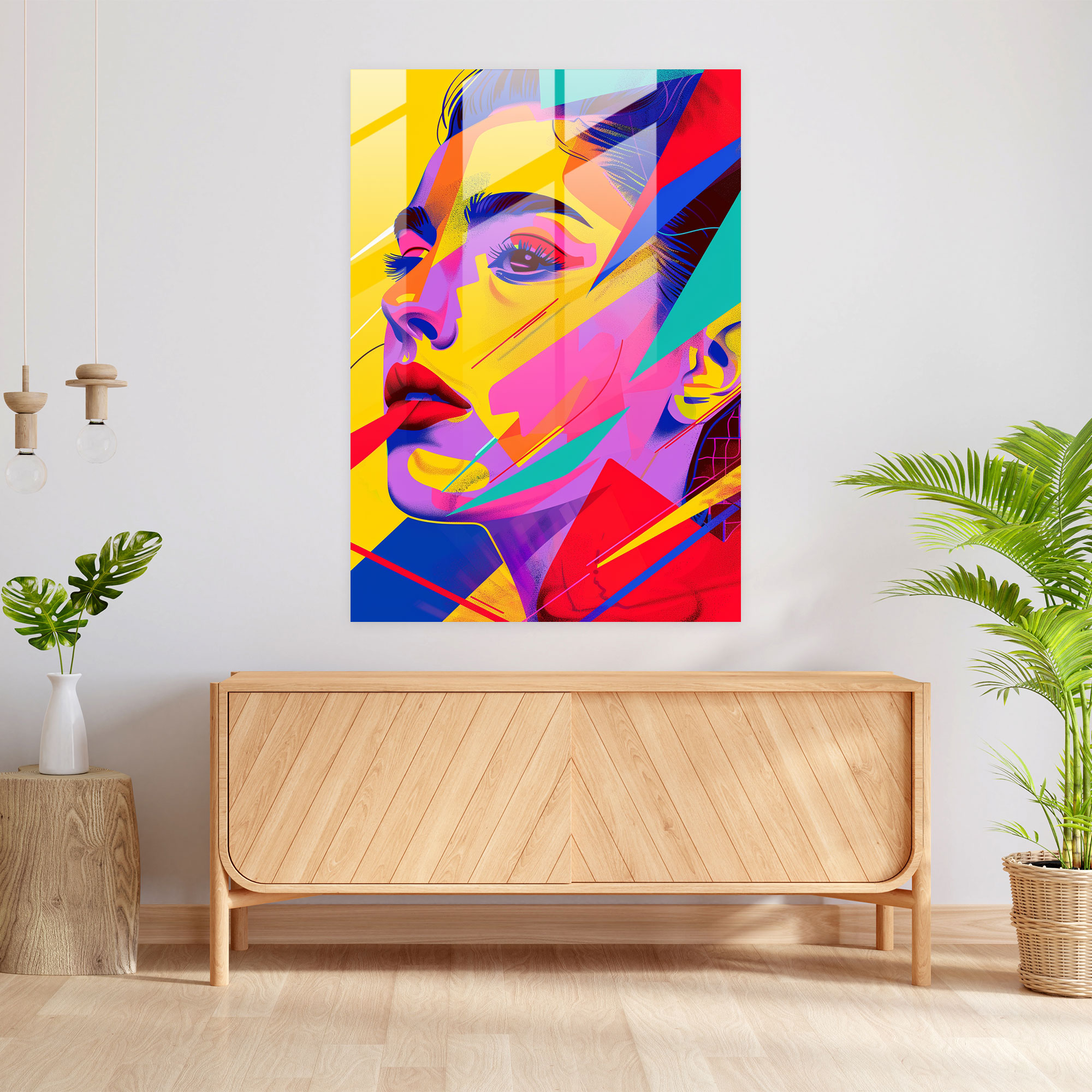 Pop Art Cam Tablo - Klasizm ve Pop Art'ı Birleştir Ev Dekorasyonu