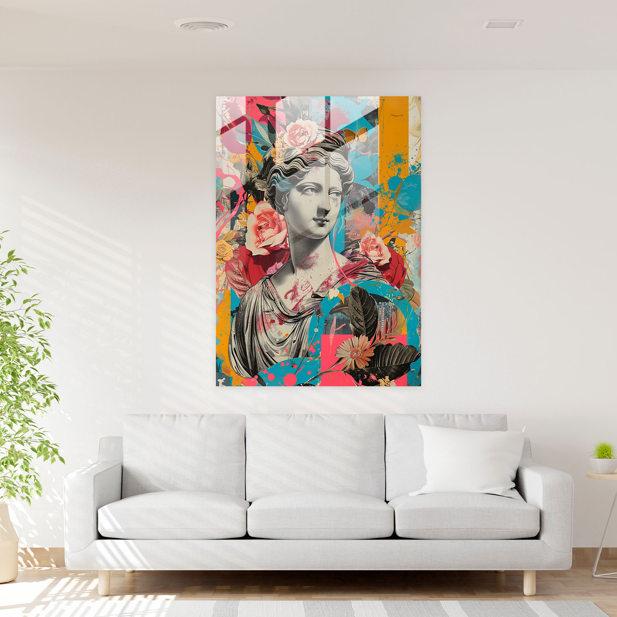Pop Art ve Klasizm Ev Dekorasyonu - Klasizm ve Pop Art Ev Dekorasyonu Cam Tablo Kanvas Tablo