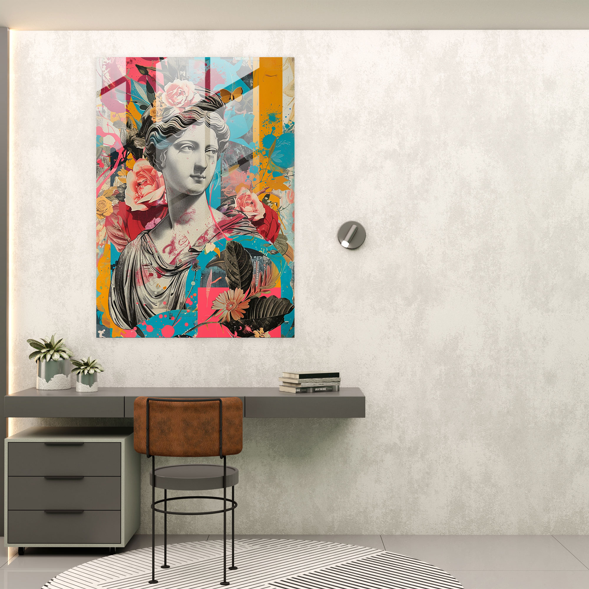 Pop Art ve Klasizm Ev Dekorasyonu - Klasizm ve Pop Art Ev Dekorasyonu Cam Tablo Kanvas Tablo