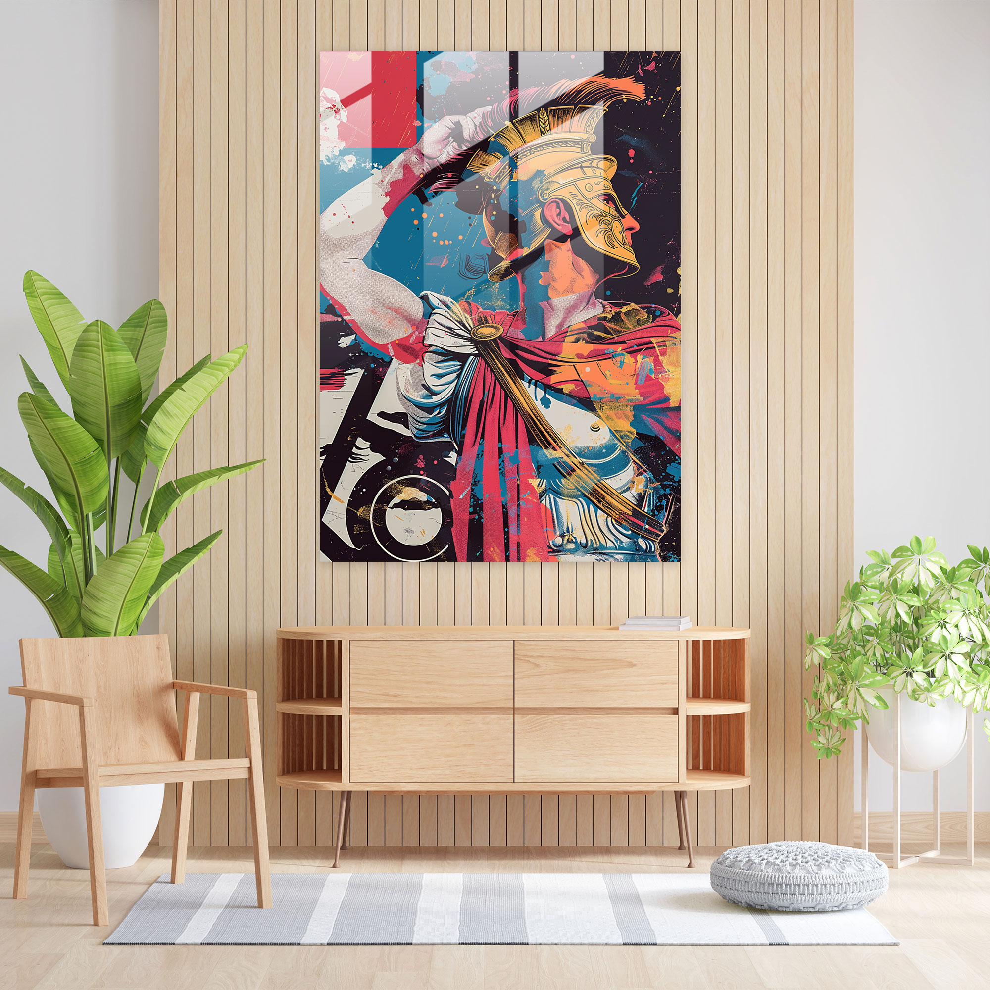 Tarihi Pop Sanat Cam Tablo - Klasikizm ve Pop Sanat Cam Tablo Modern Sanat Pop Sanat ile Klasikizm