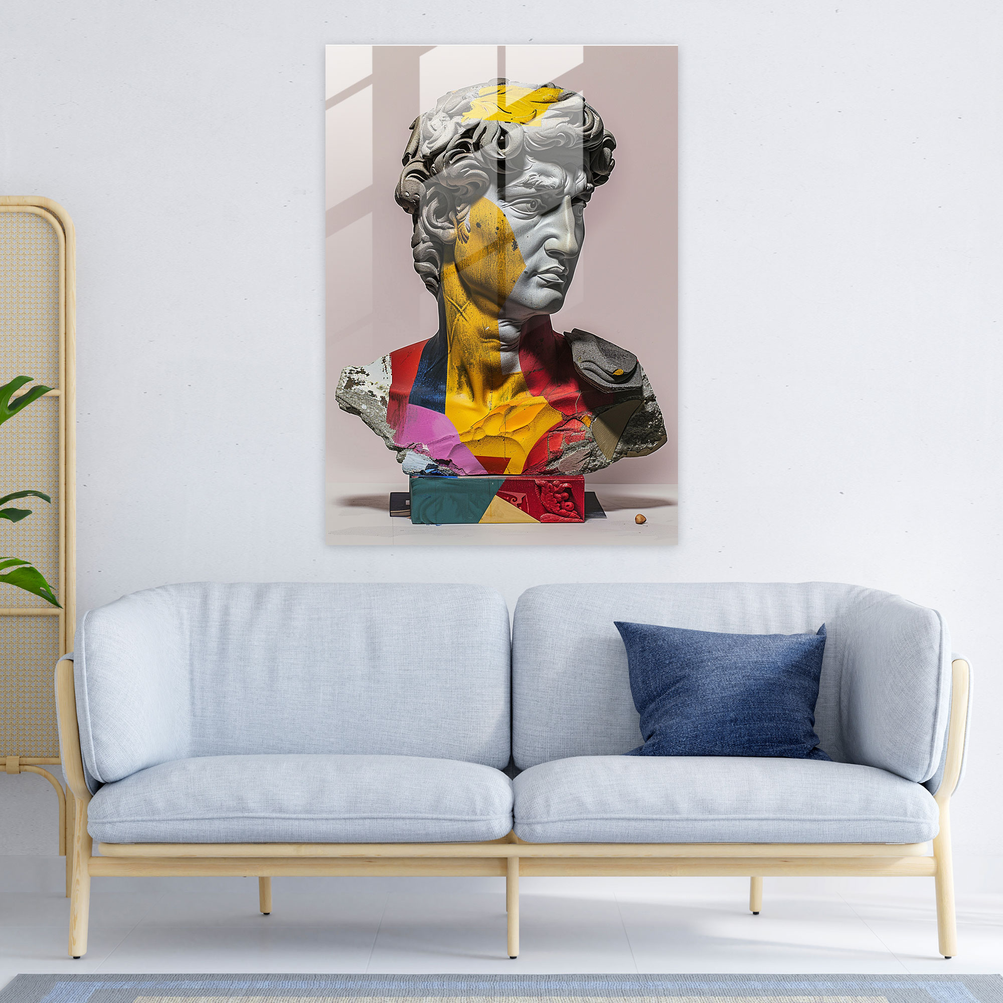 Rönesans Dokunuşlu Cam Duvar Sanatı - Klasikizm ve Popart Cam Duvar Sanatı Cam Sanatı Ev Dekorasyonu