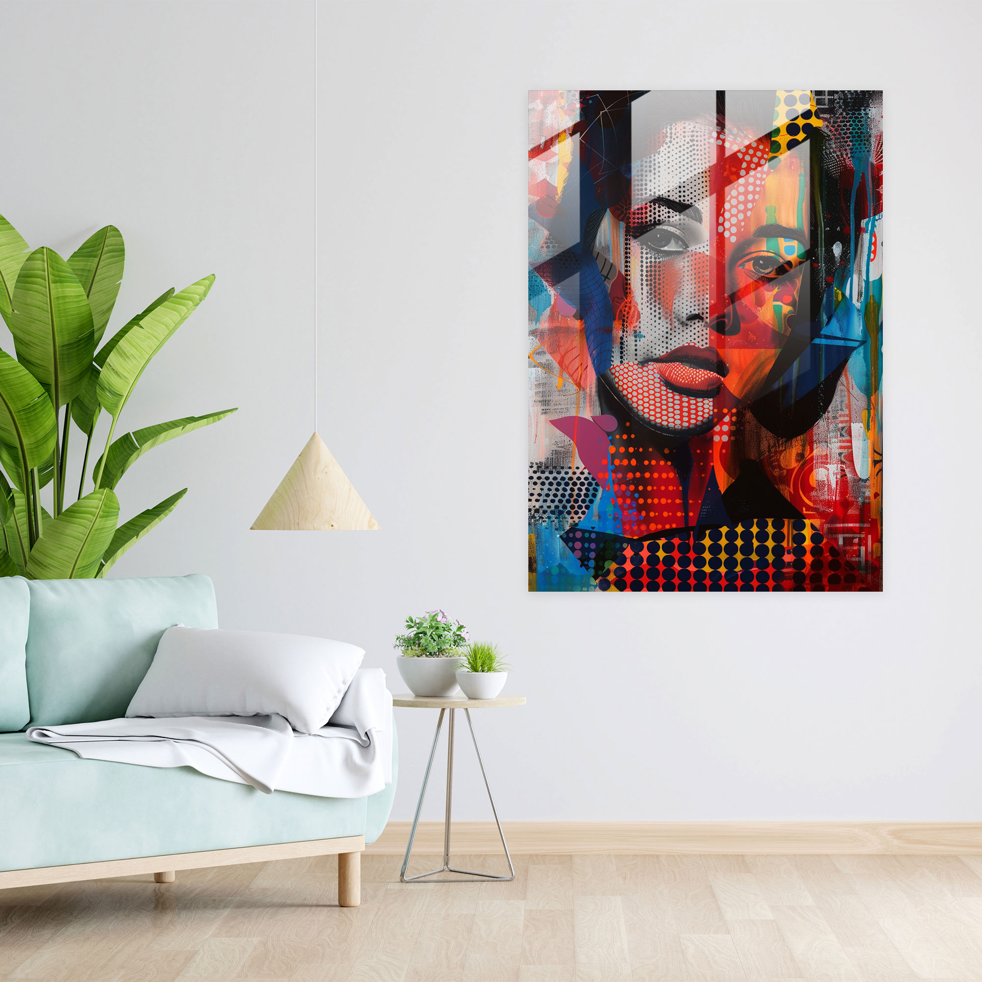 Pop Art Portre Cam Duvar Sanatı - Klasik+Popart Ev Dekorasyonu Cam Sanatı Cam Duvar Sanatı
