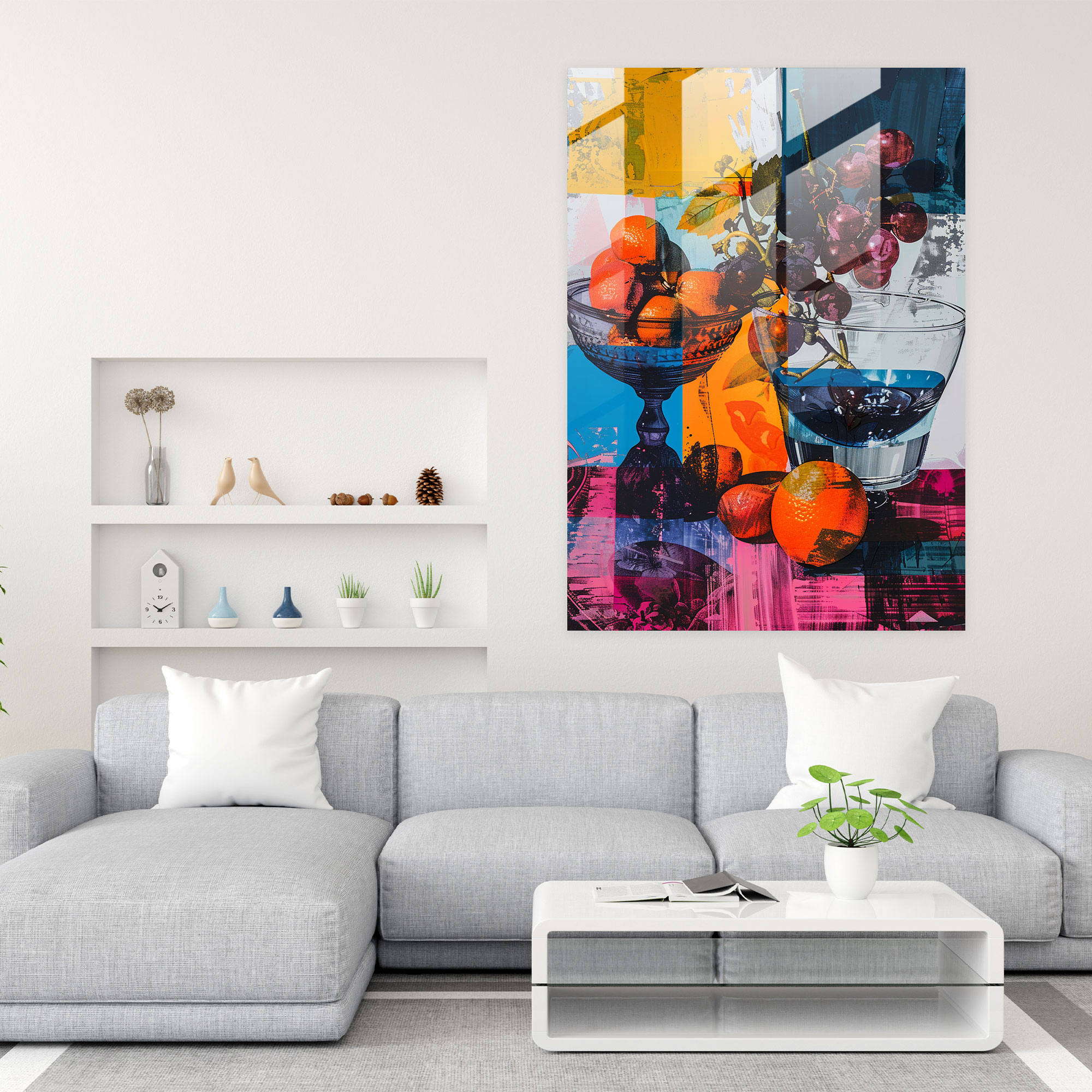 Pop Art Still Life Cam Tablo - Klasizm ve Popartı Birleştir Klasizmi Pop Art ile Buluştur Duvar Dekorasyonu Ev Dekorasyonu