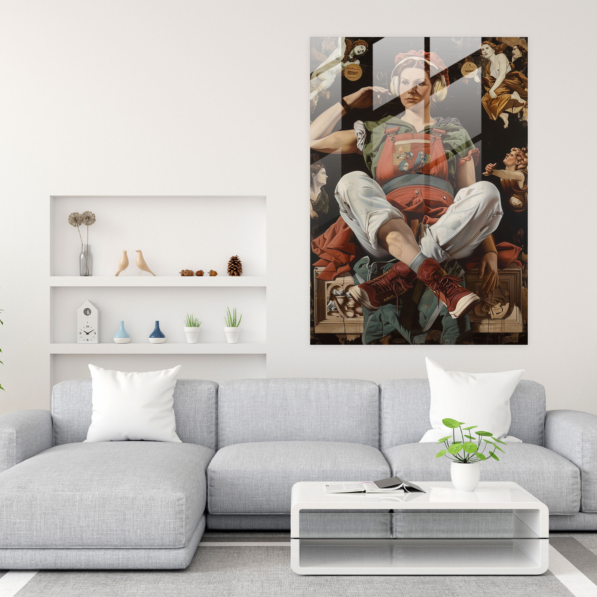 Popüler Kültür Klasikleri Cam Duvar Sanatı - Klasikizm ve Popart Cam Sanatı Ev Dekorasyonu Cam Duvar Sanatı