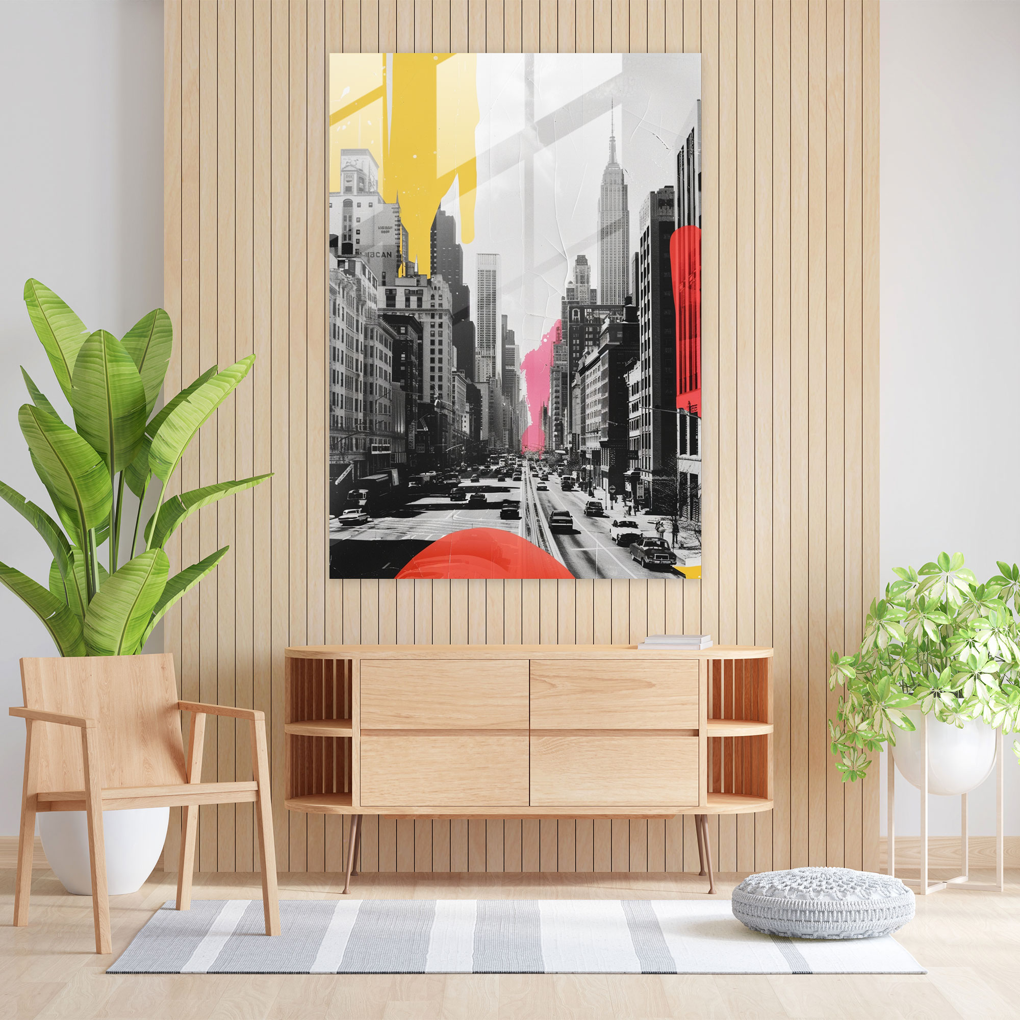 Classic Cityscape Pop Art Glass Print - Classicism+Popart, Wall Decoration, Glass Wall Art, Home Decoration