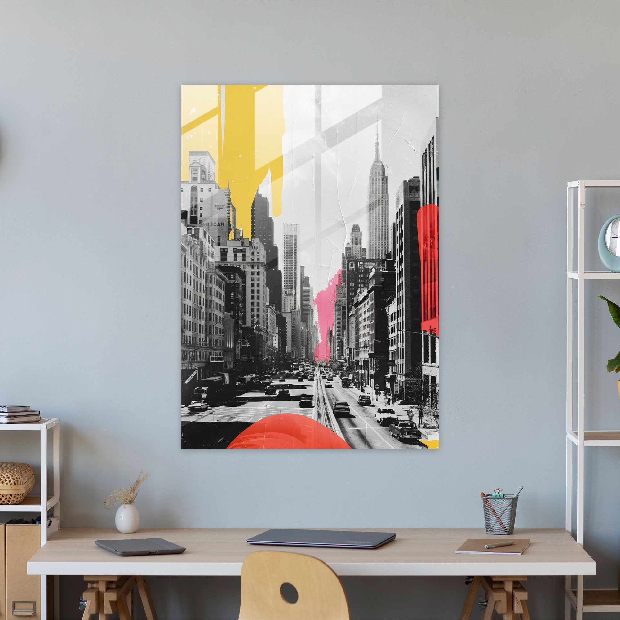 Classic Cityscape Pop Art Glass Print - Classicism+Popart, Wall Decoration, Glass Wall Art, Home Decoration