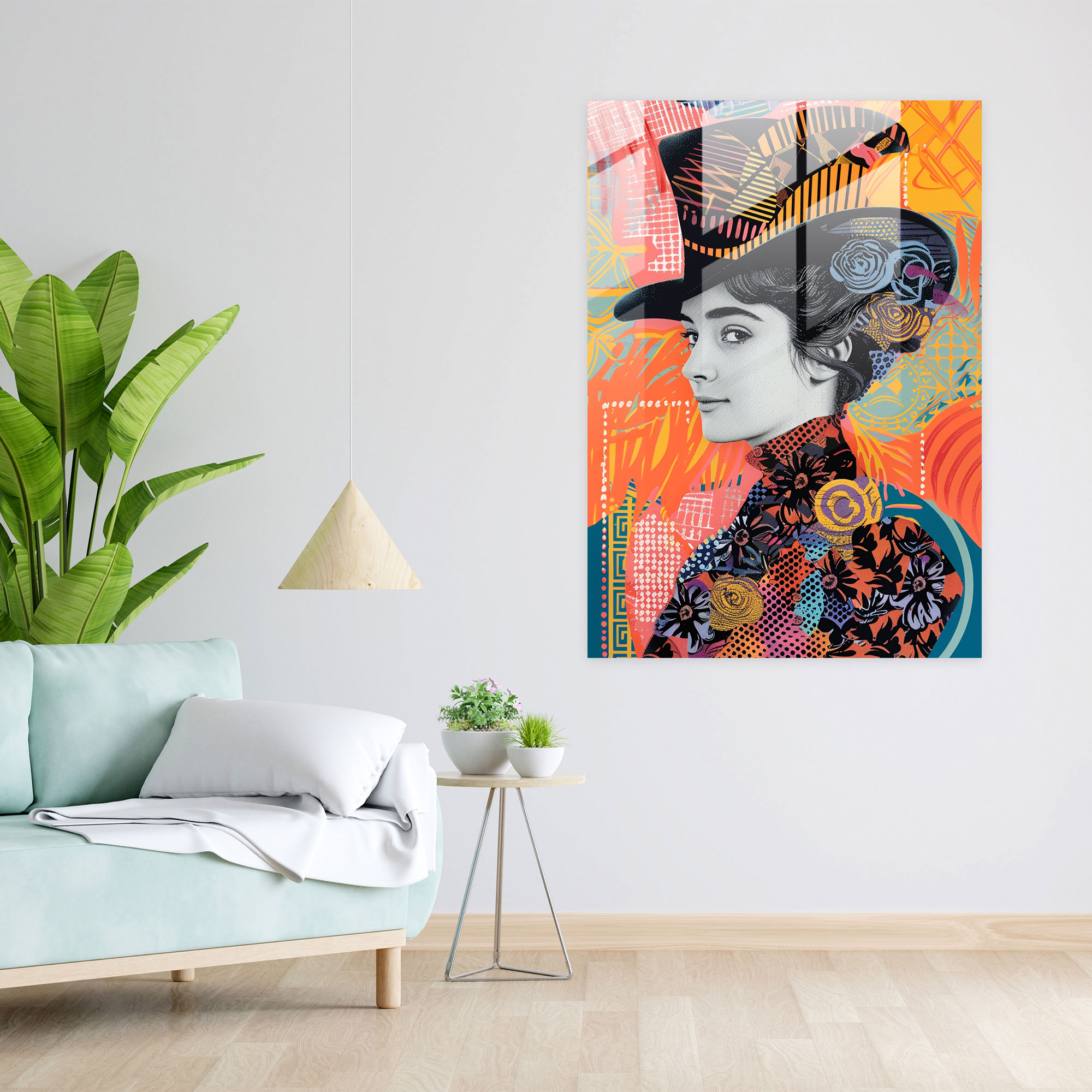 Victorian Pop Art Glass Wall Art - Classicism+Popart, Wall Decoration, Glass Art, Glass Wall Art