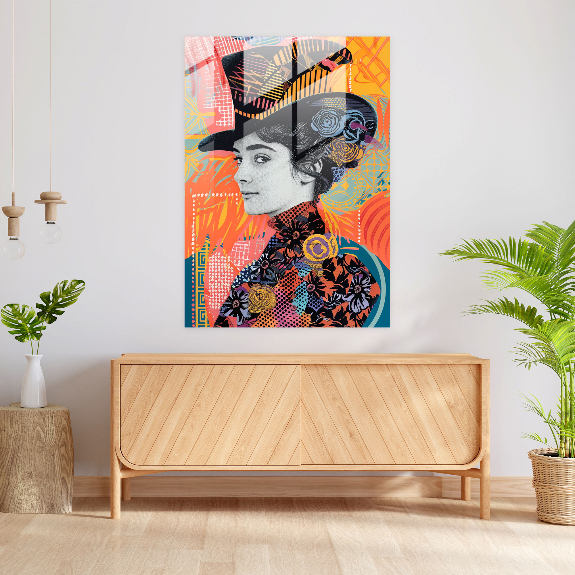 Victorian Pop Art Glass Wall Art - Classicism+Popart, Wall Decoration, Glass Art, Glass Wall Art