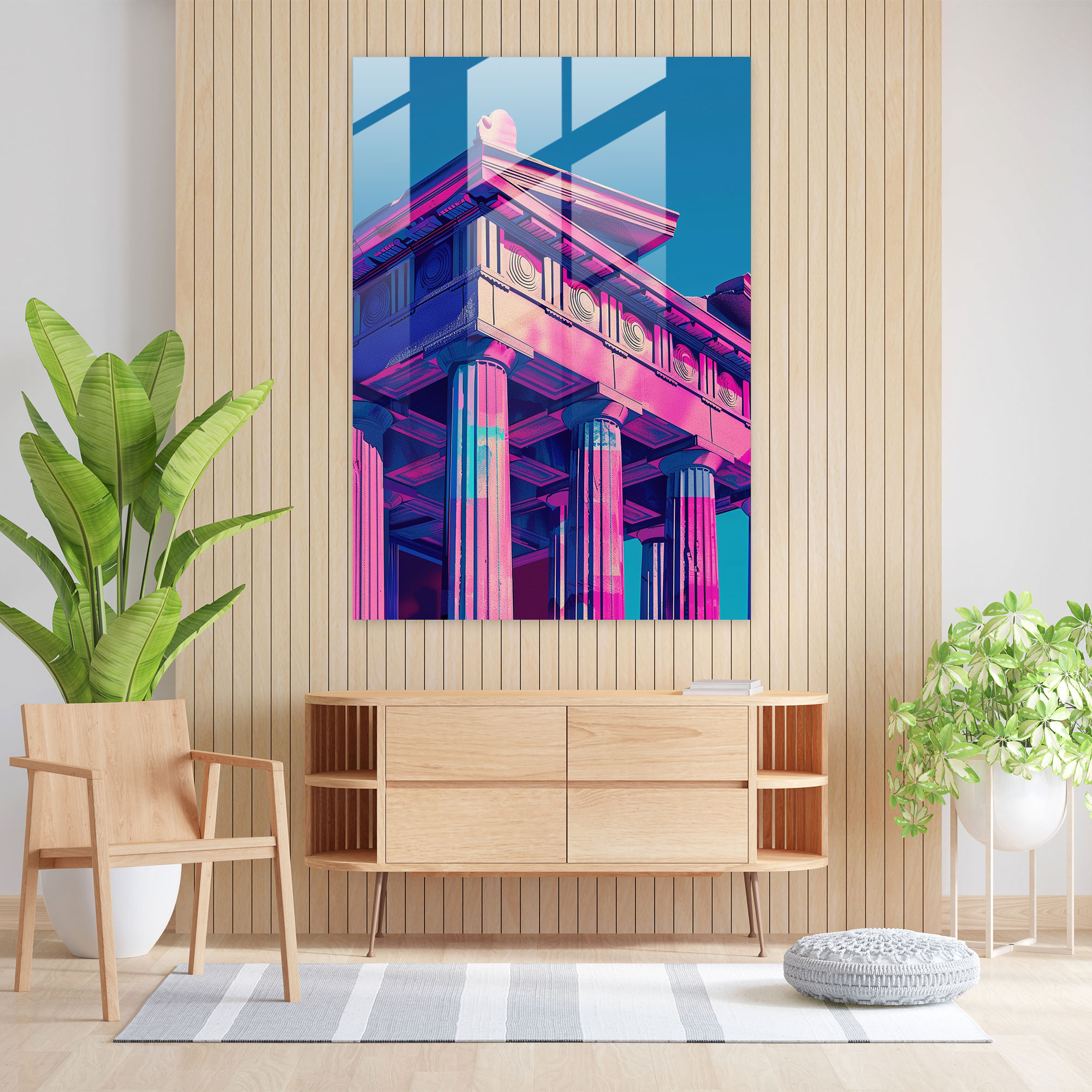 Yunan Pop Sanatı Cam Duvar Dekorasyonu - Klasikizm ve Pop Art Duvar Dekorasyonu Pop Art Tarzında Klasikizm ile Birleşen Modern Sanat