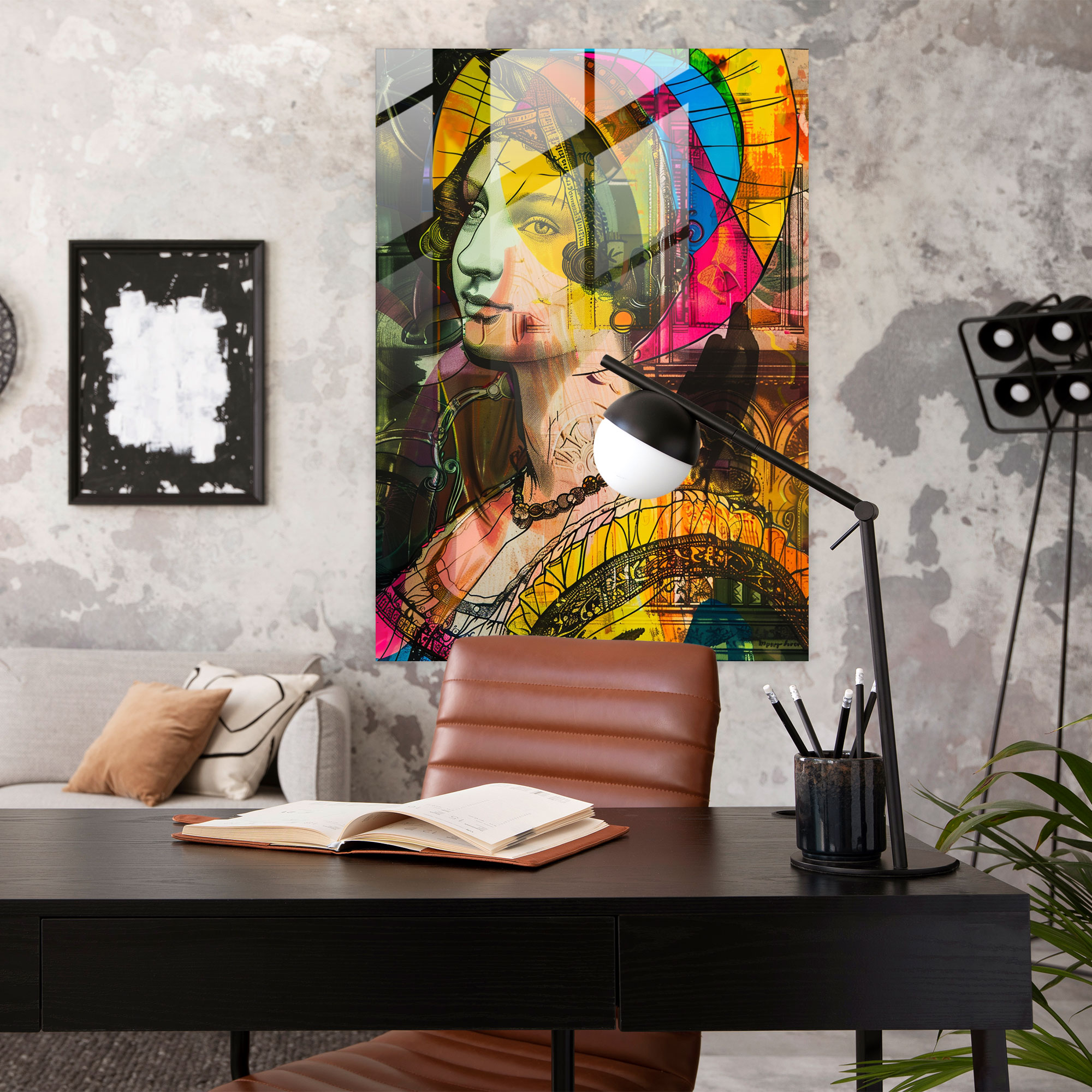 Classic Twist Glass Wall Art - Classicism+Popart, Modern Art, Wall Decoration, Glass Wall Art