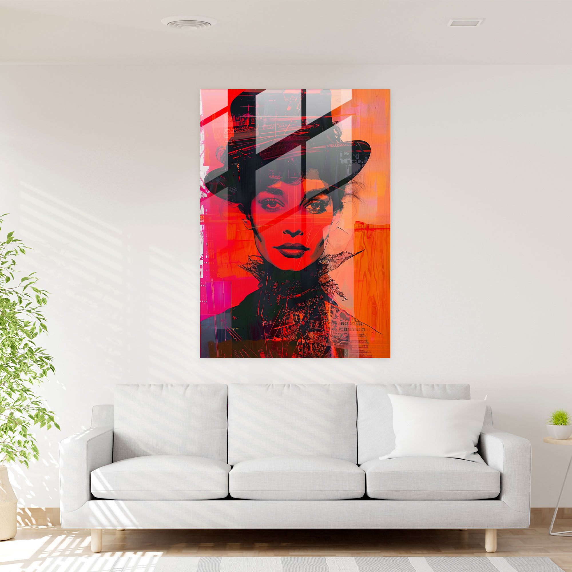 Urban Victorian Glass Print - Classicism+Popart, Glass Art, Contemporary Urban Makeover, Combine Classicism With Pop Art