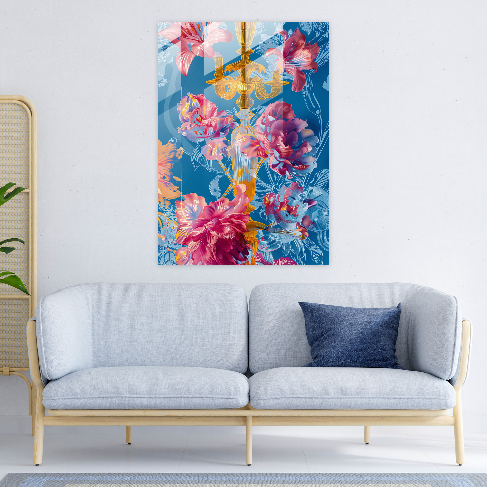 Eğlenceli Rococo Cam Sanatı - Klasizm+Popart Rococo Tasarımı Duvar Dekorasyonu Cam Sanatı