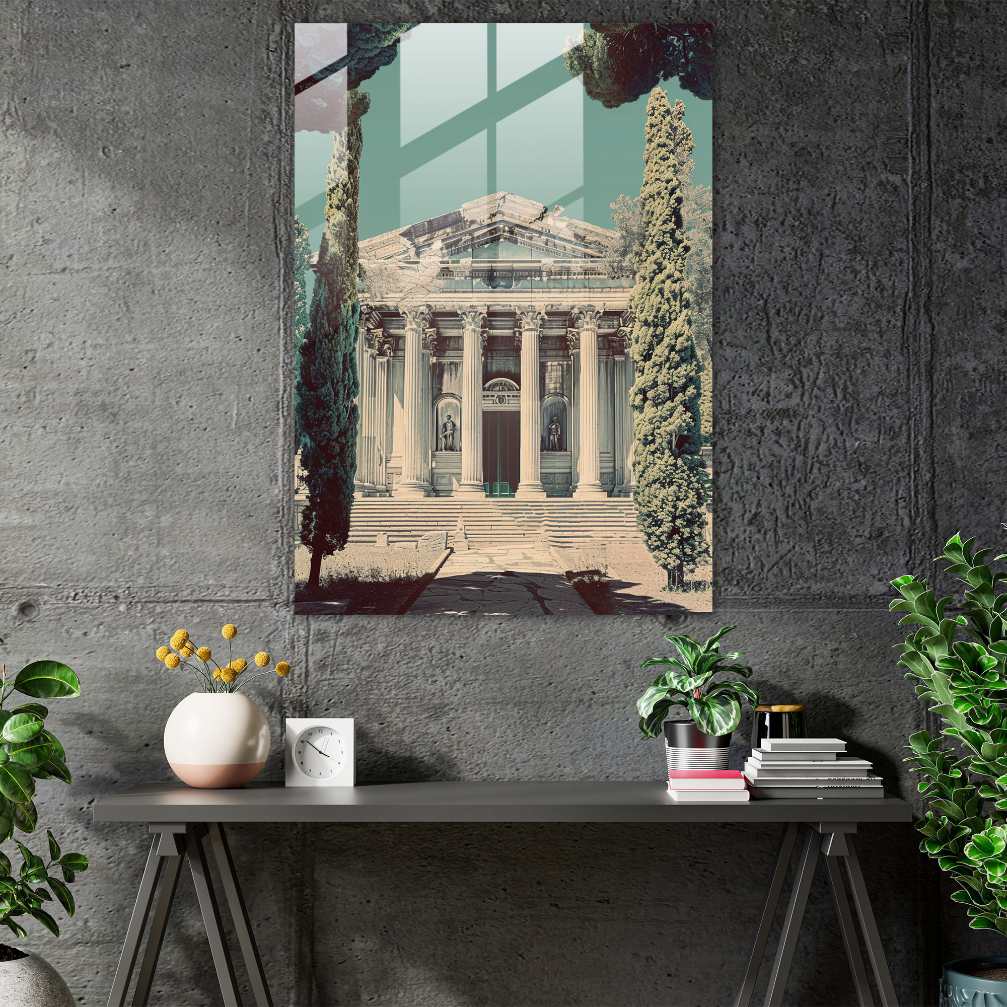Dijital Roma Cam Duvar Sanatı - Klasikizm ve Popart Modern Sanat Roma Mimarisi Cam Sanatı