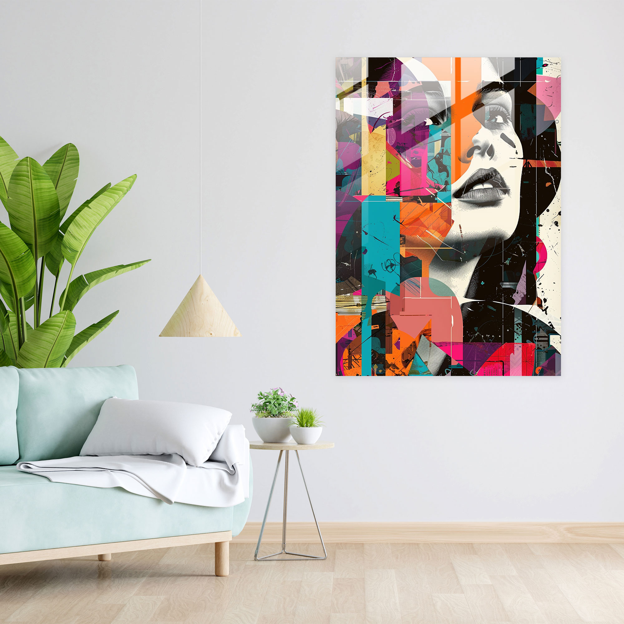 Pop Gerçeküstü Cam Duvar Sanatı - Klasizm+Popart Modern Sanat Duvar Dekorasyonu Ev Dekorasyonu