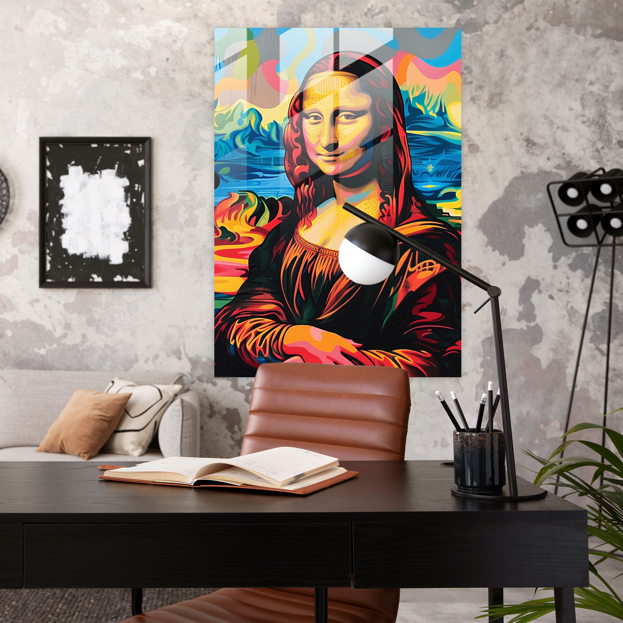 Klasik Pop Sanat Duvar Dekorasyonu - Klasik+Popart Cam Duvar Sanatı Klasikle Pop Sanatı Birleştir Ev Dekorasyonu