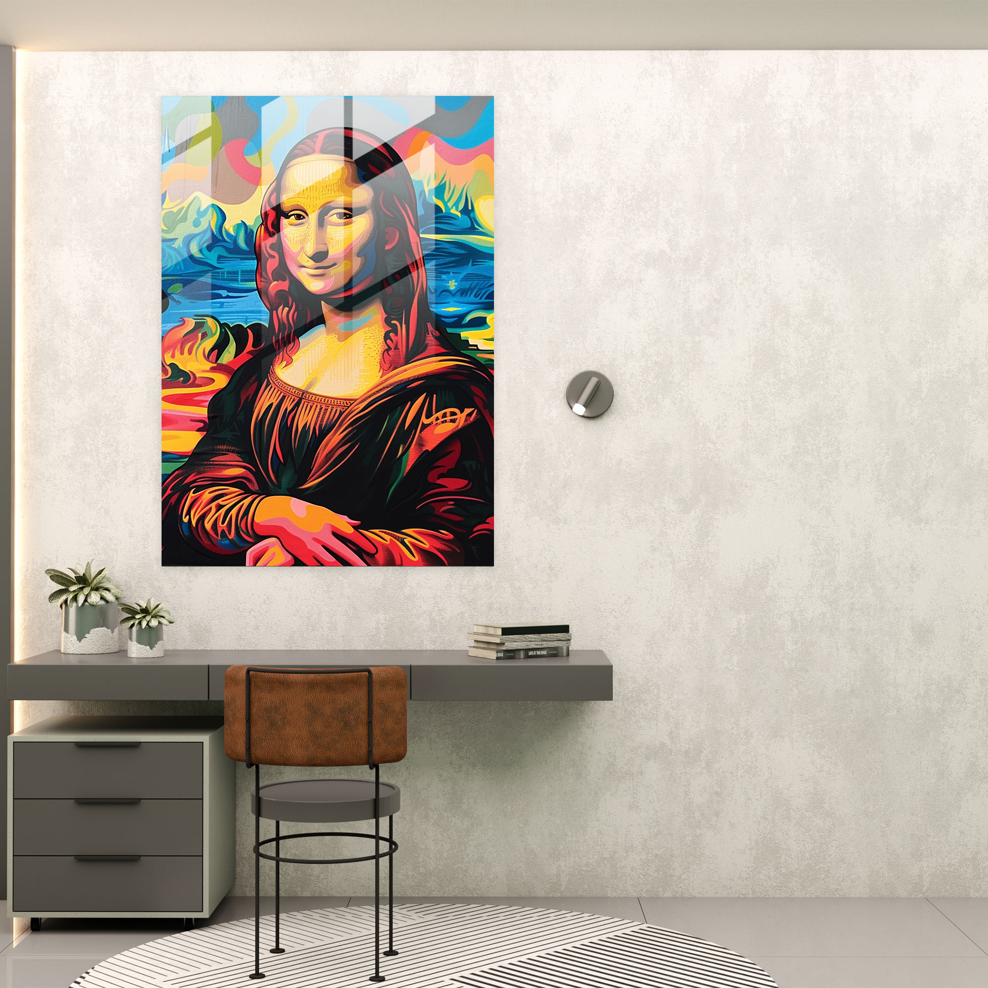 Klasik Pop Sanat Duvar Dekorasyonu - Klasik+Popart Cam Duvar Sanatı Klasikle Pop Sanatı Birleştir Ev Dekorasyonu