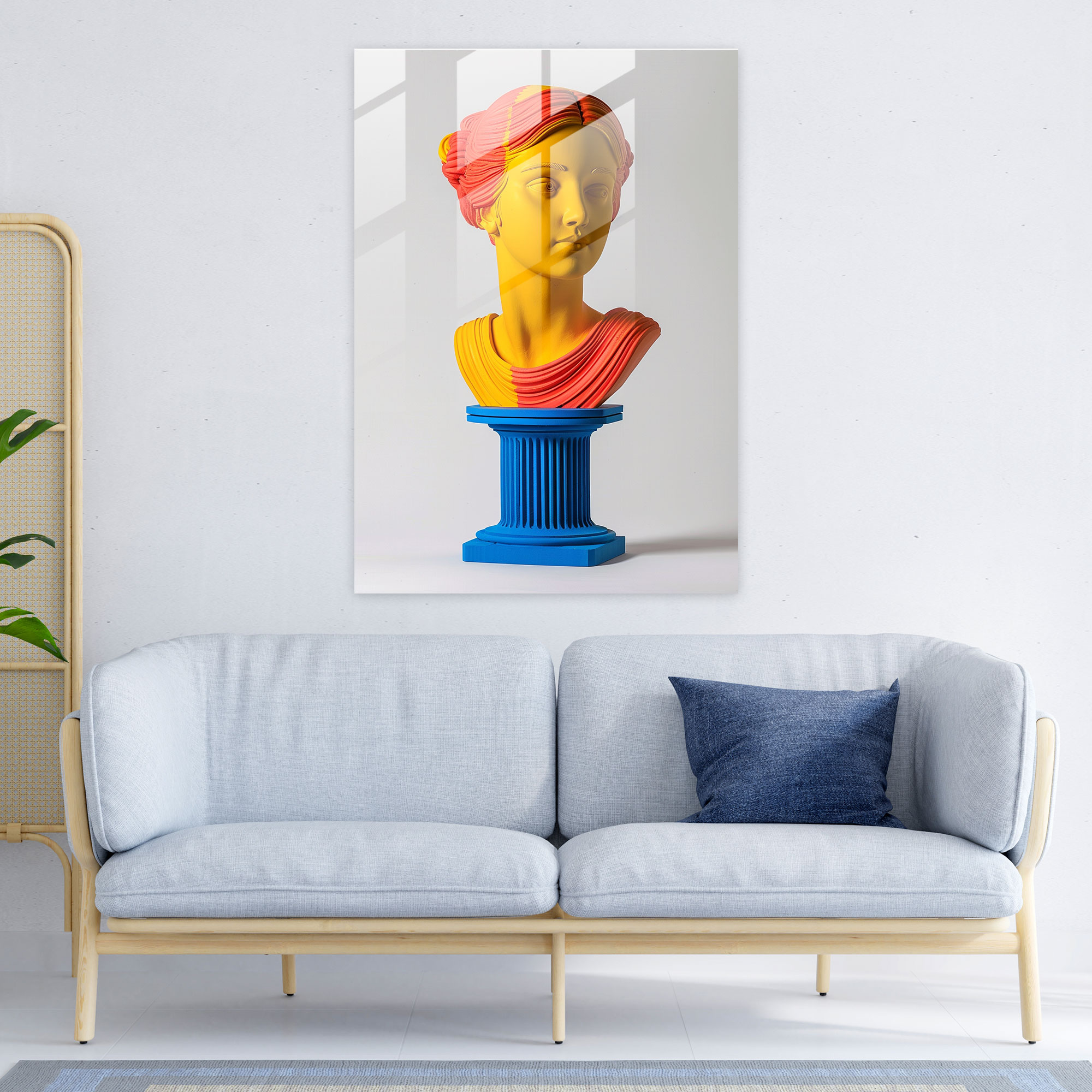 Klasizm ile Pop Sanat Duvar Dekorasyonu - Klasizm ve Pop Sanat Cam Tablo Modern Sanat Klasizmi Pop Sanat ile Birleştirin