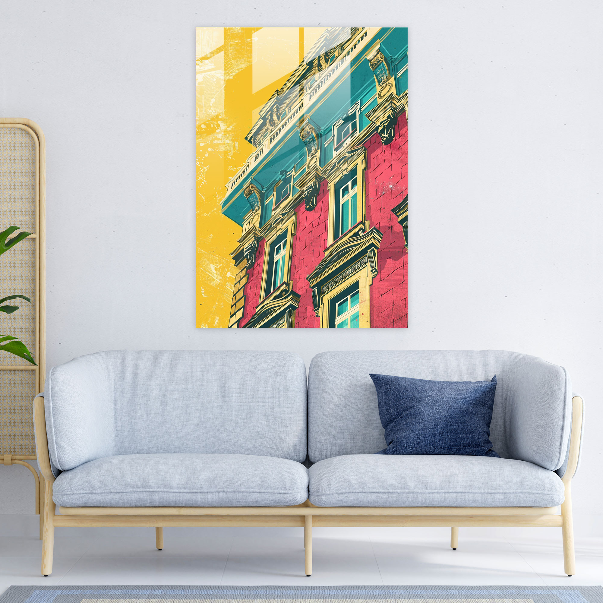 Klasizm ile Pop Sanat Cam Tablosu - Klasizm ve Pop Sanatı Modern Sanat Cam Tablo Klasizmi Pop Sanat ile Birleştiriyor