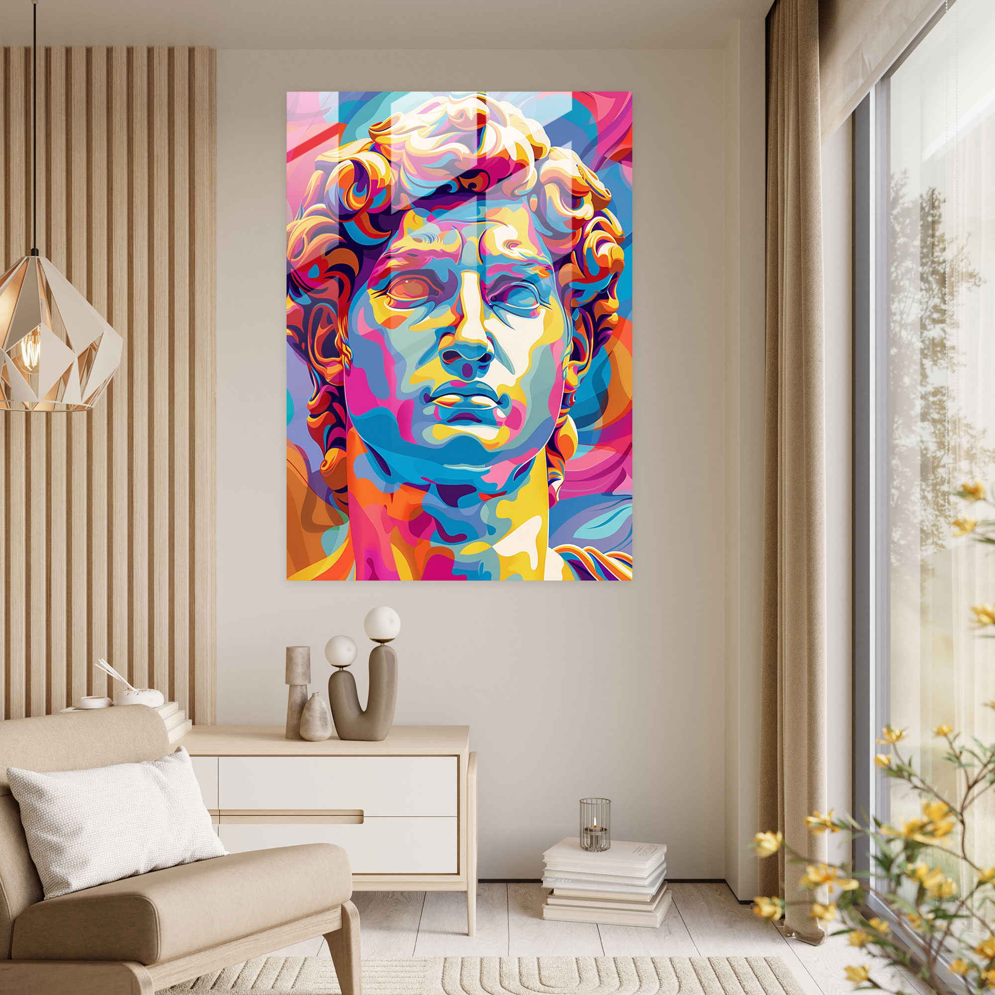 Pop Yunan Cam Sanatı - Klasikizm+Popart Modern Sanat Cam Sanatı Ev Dekorasyonu