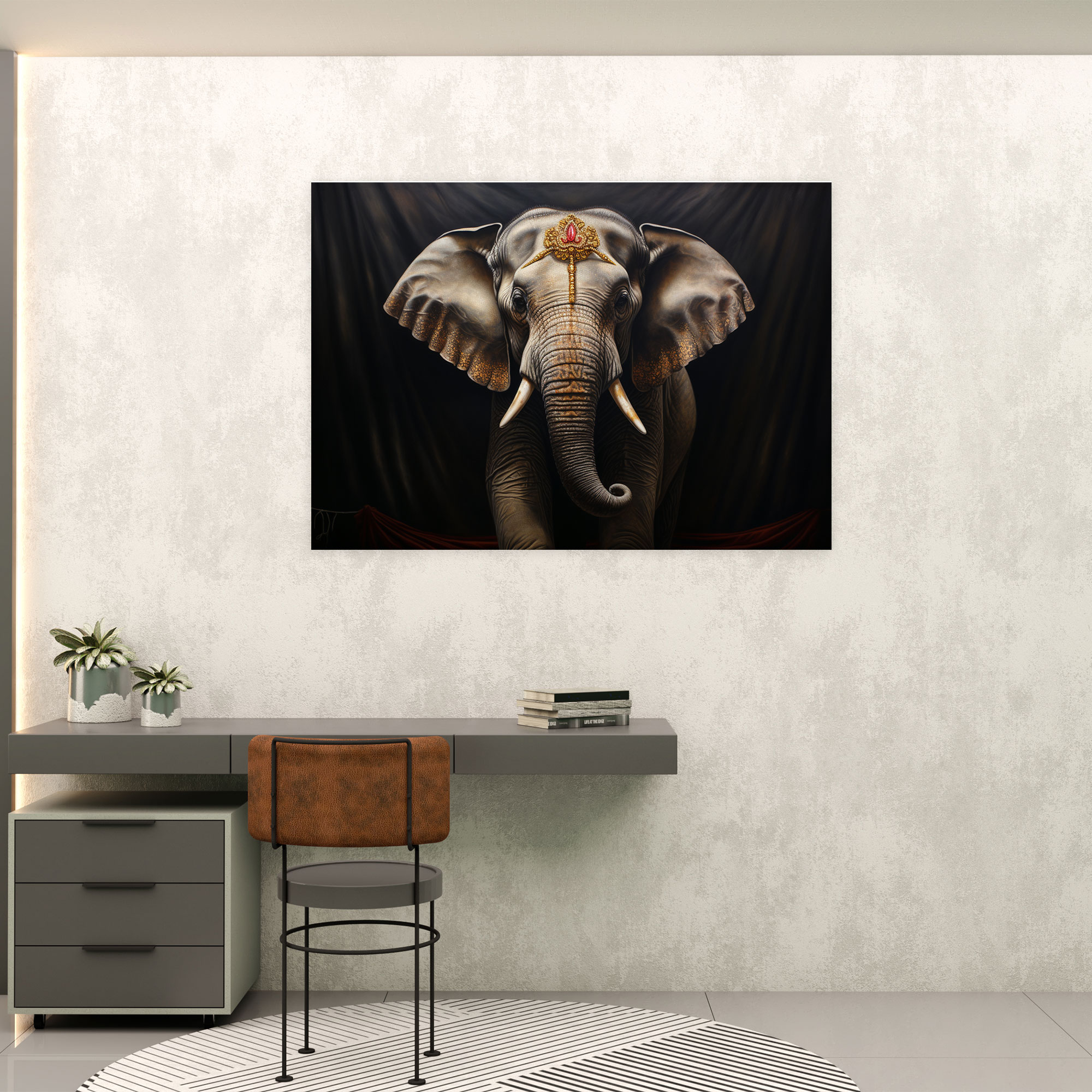 Majestic Circus Elephant Canvas Print - Circus, Circus Canvas Print, Canvas, Circus Wall Decoration