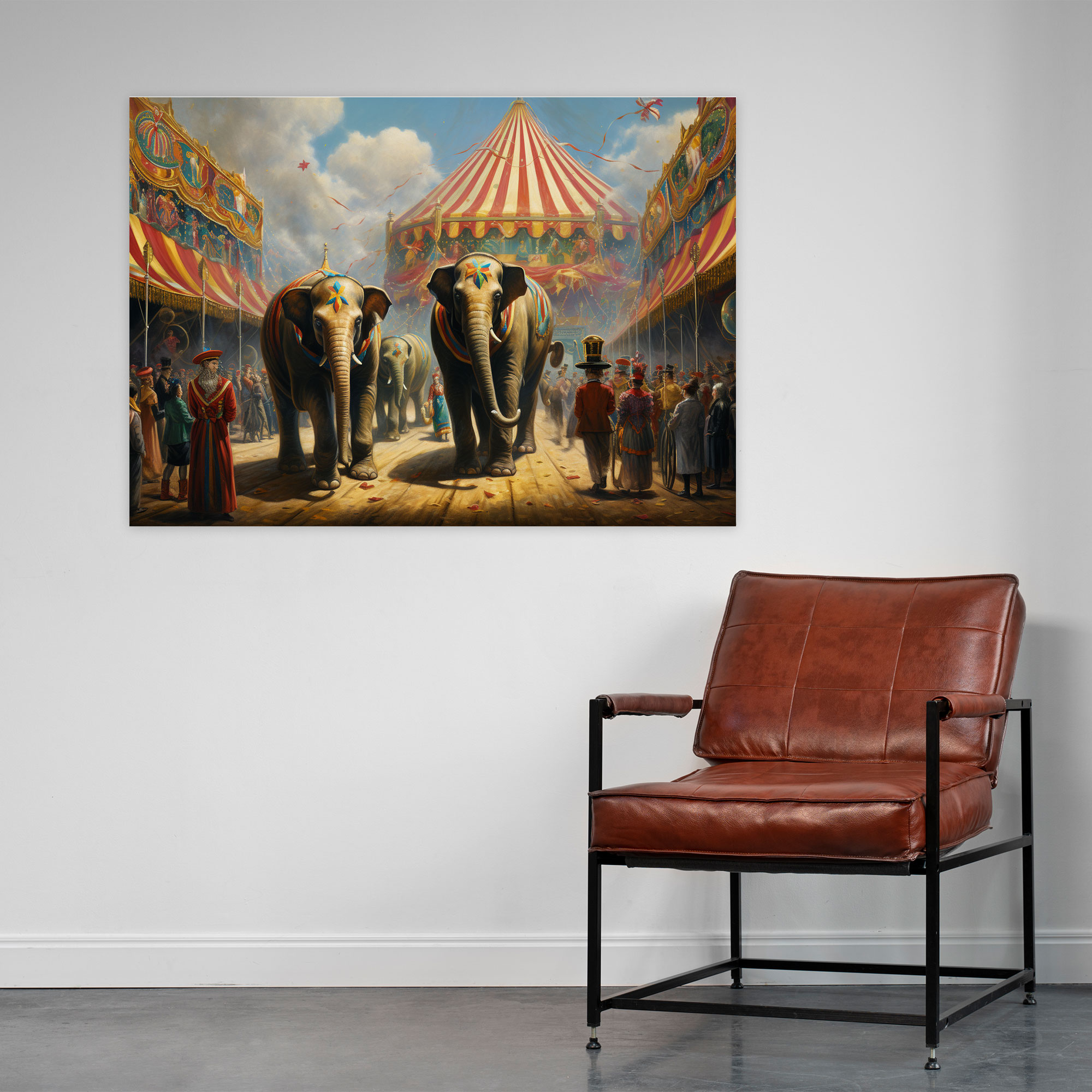 Circus Animals Vintage Canvas Print - Circus, Canvas Wall Art, Vintage, Circus Animals