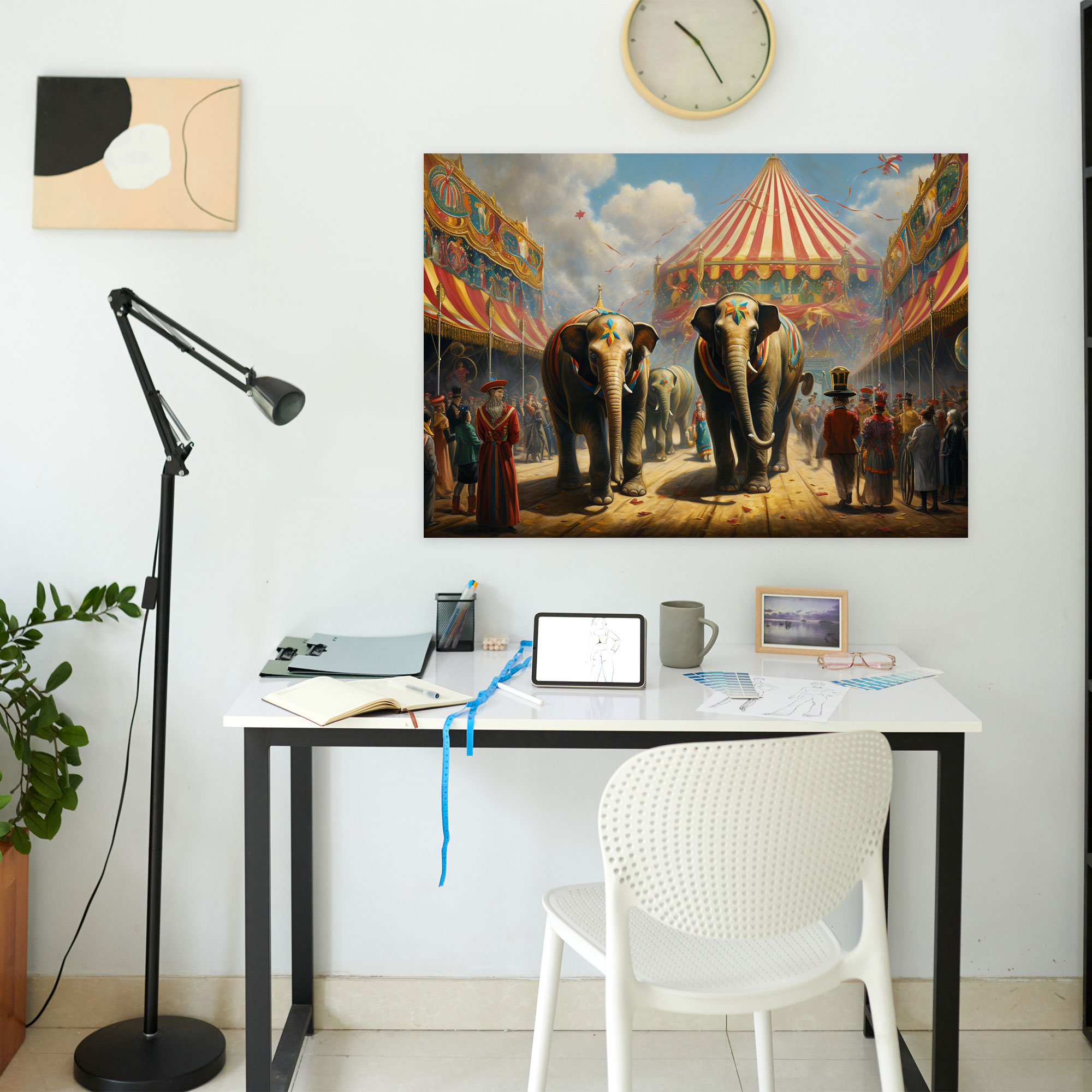 Circus Animals Vintage Canvas Print - Circus, Canvas Wall Art, Vintage, Circus Animals