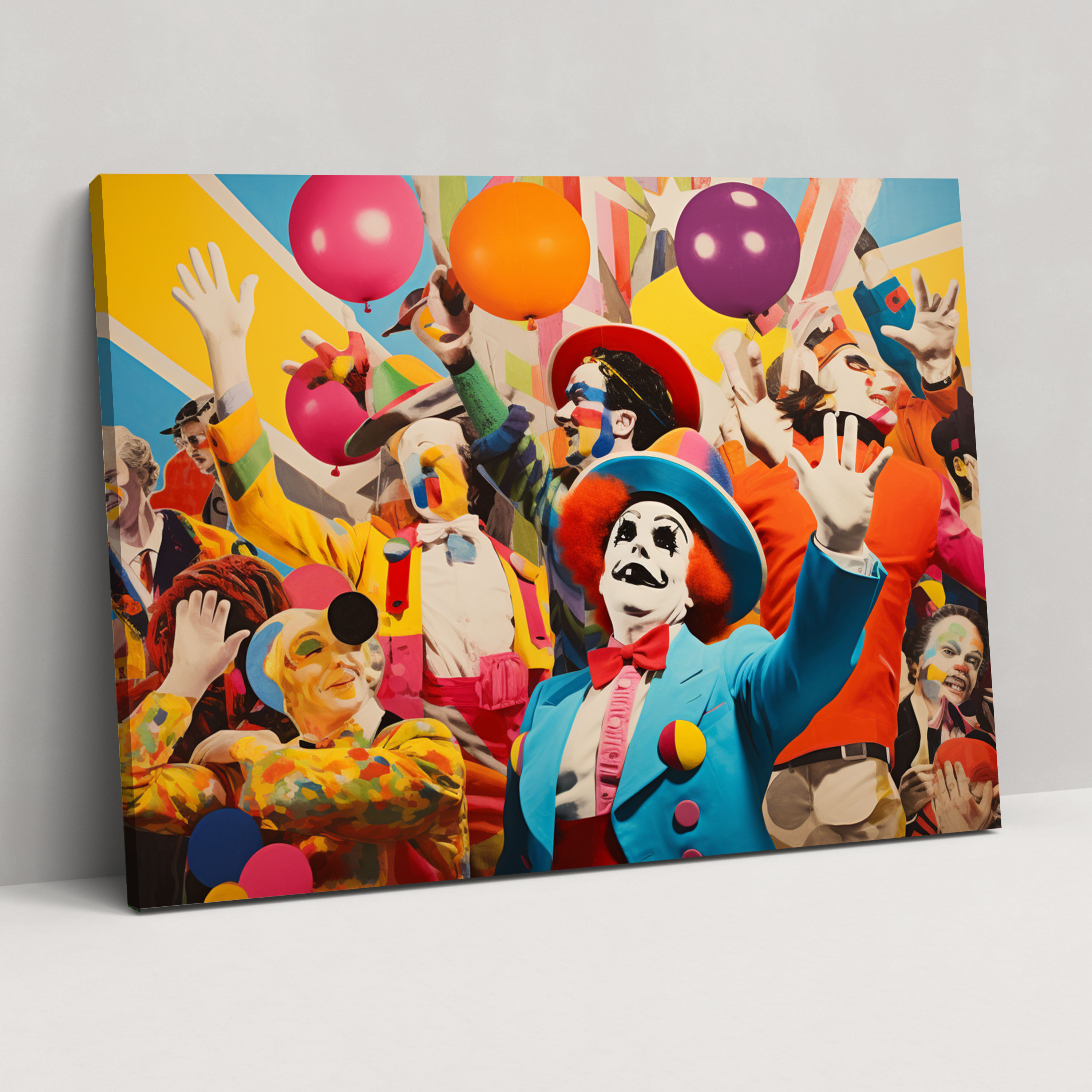 Bunte Zirkus Pop Art Wanddekoration - Zirkus Leinwand Wandbild