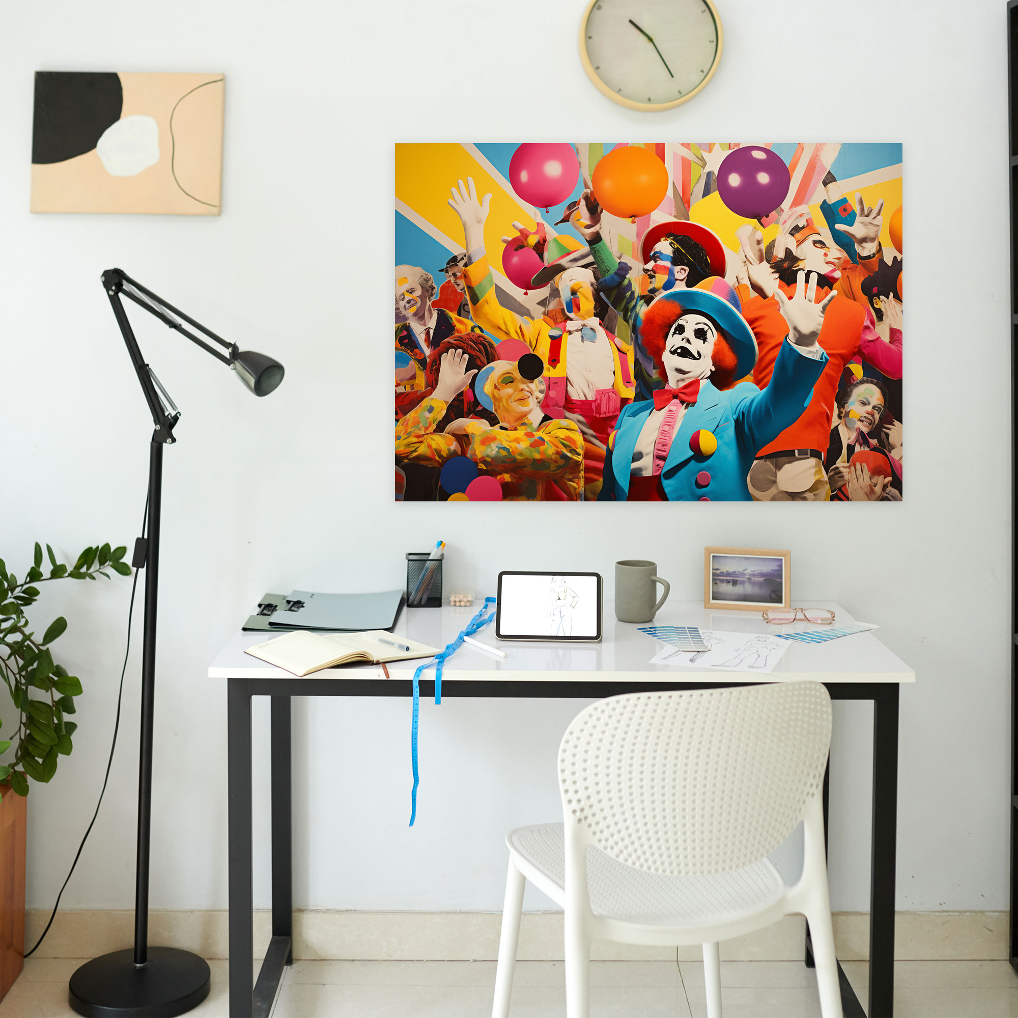 Bunte Zirkus Pop Art Wanddekoration - Zirkus Leinwand Wandbild