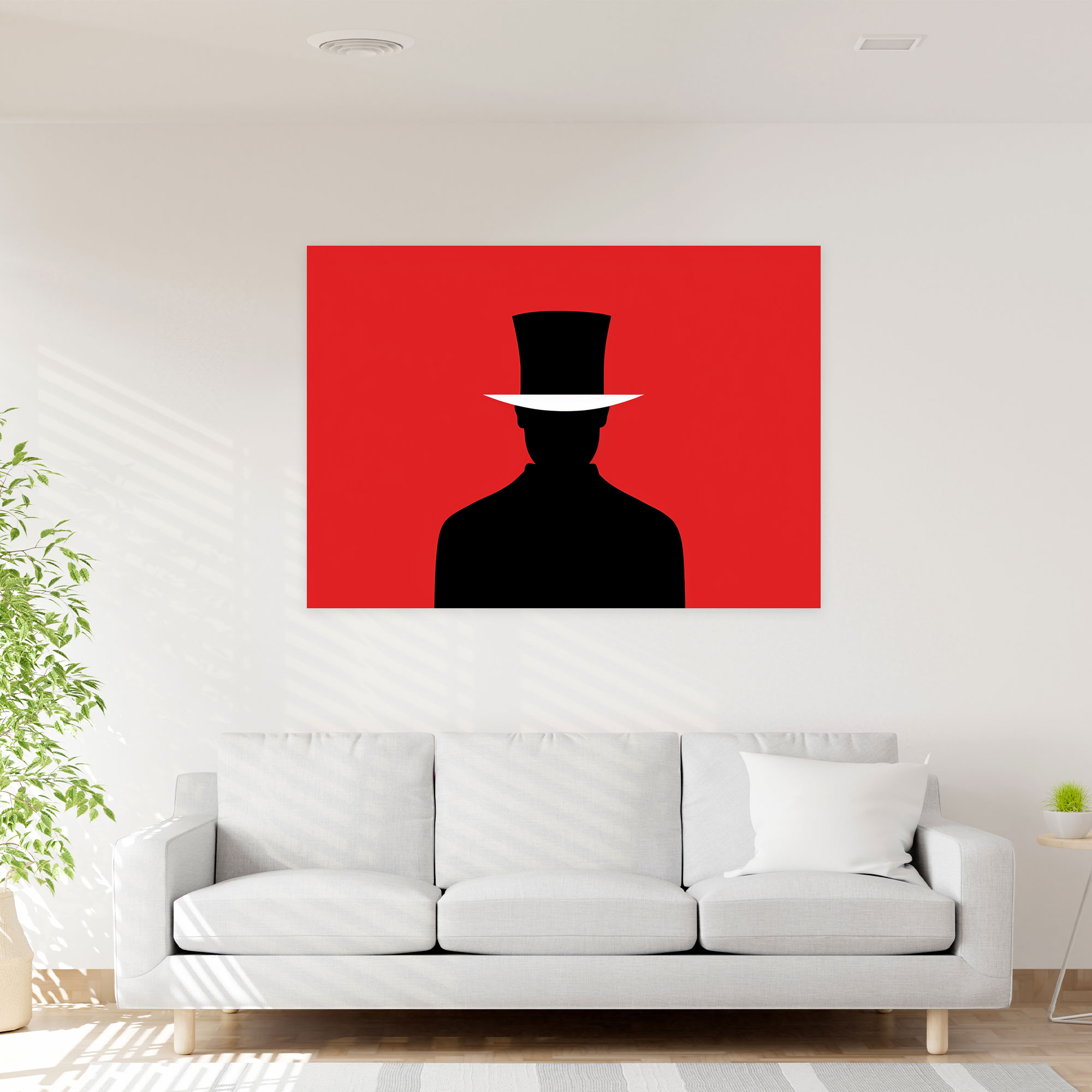 Minimalist Circus Ringmaster Canvas Print - Circus, Canvas, Wall Decoration, Home Decoration