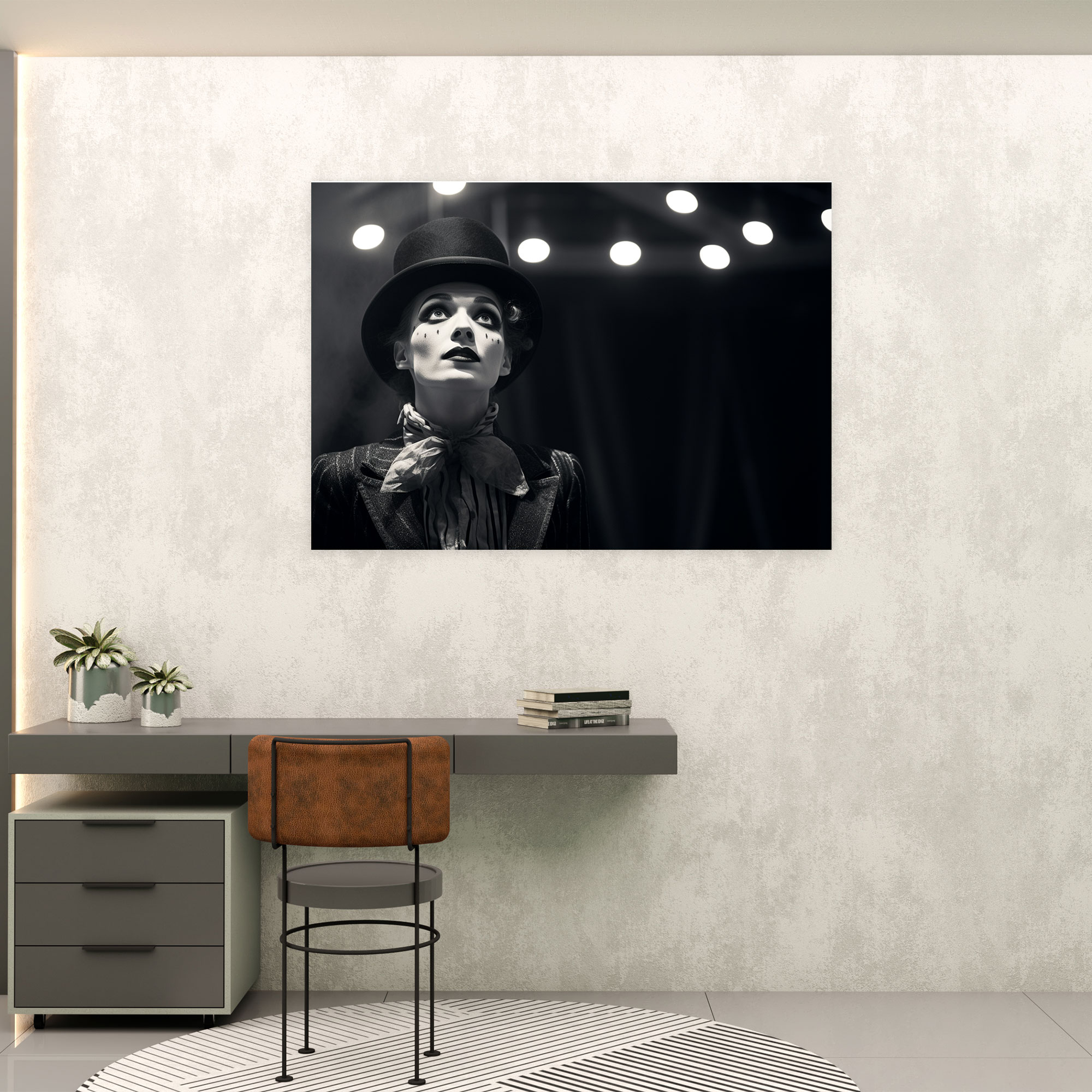Leinwandbild Zirkusartist Vintage - Zirkus Leinwandkunst Zirkusartist