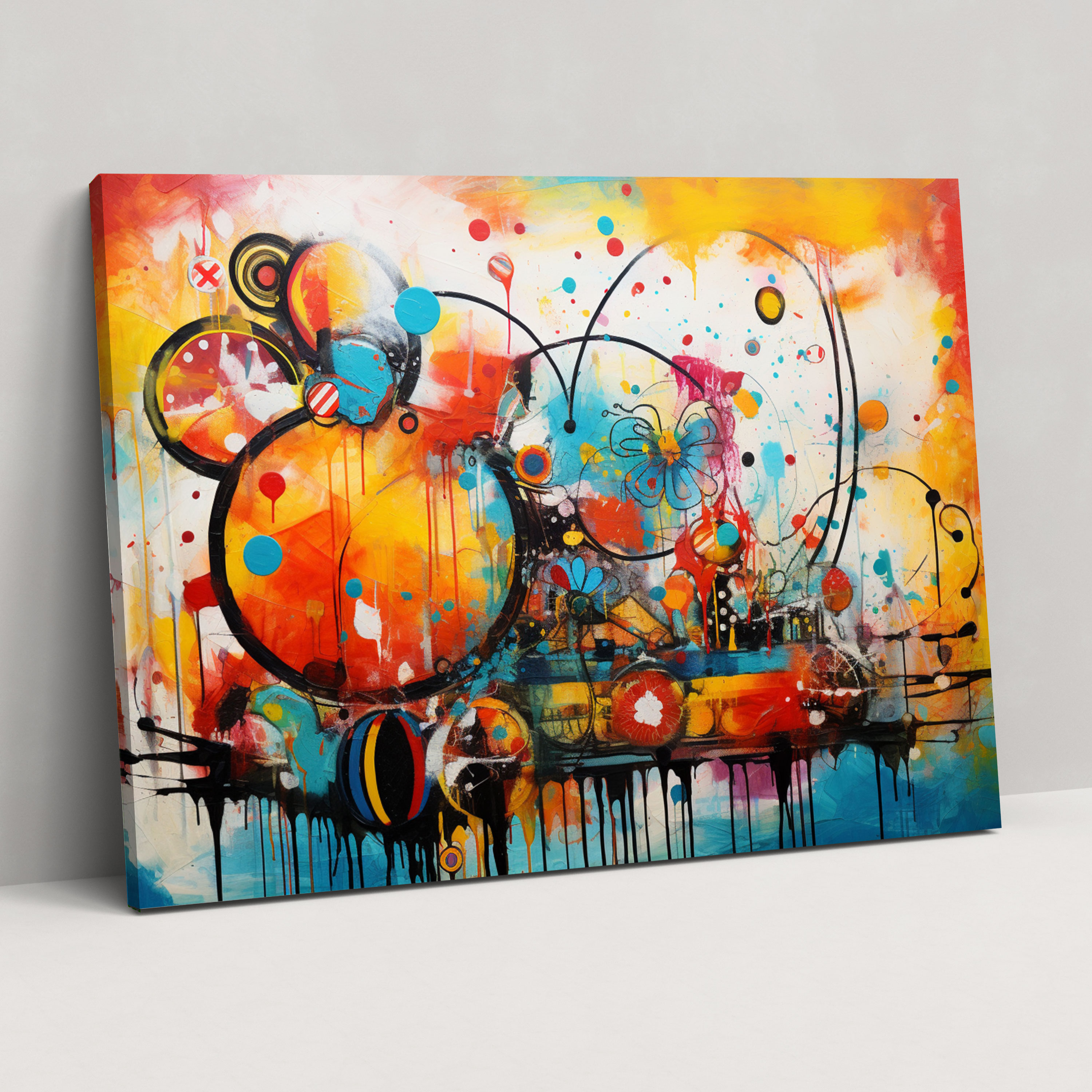 Abstract Circus Fusion Canvas Print - Circus, Wall Art, Wall Decoration, Canvas Print