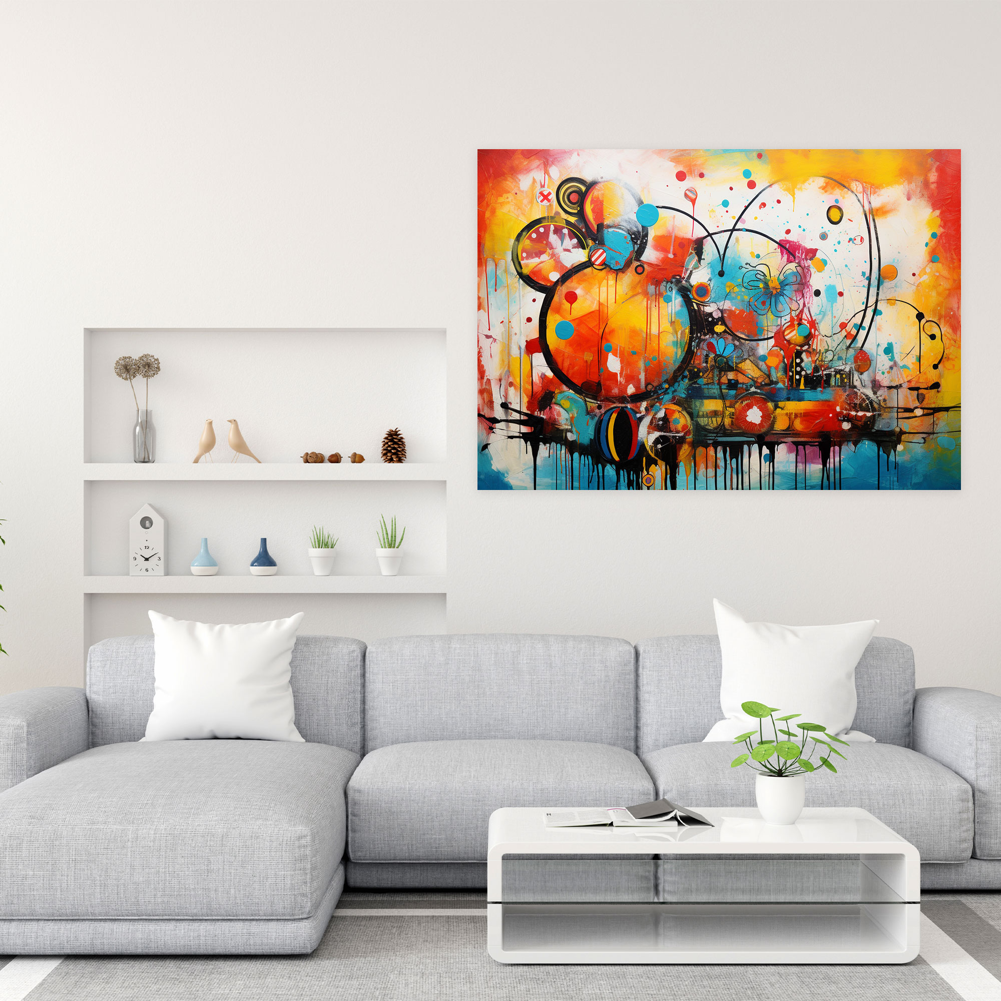Abstract Circus Fusion Canvas Print - Circus, Wall Art, Wall Decoration, Canvas Print