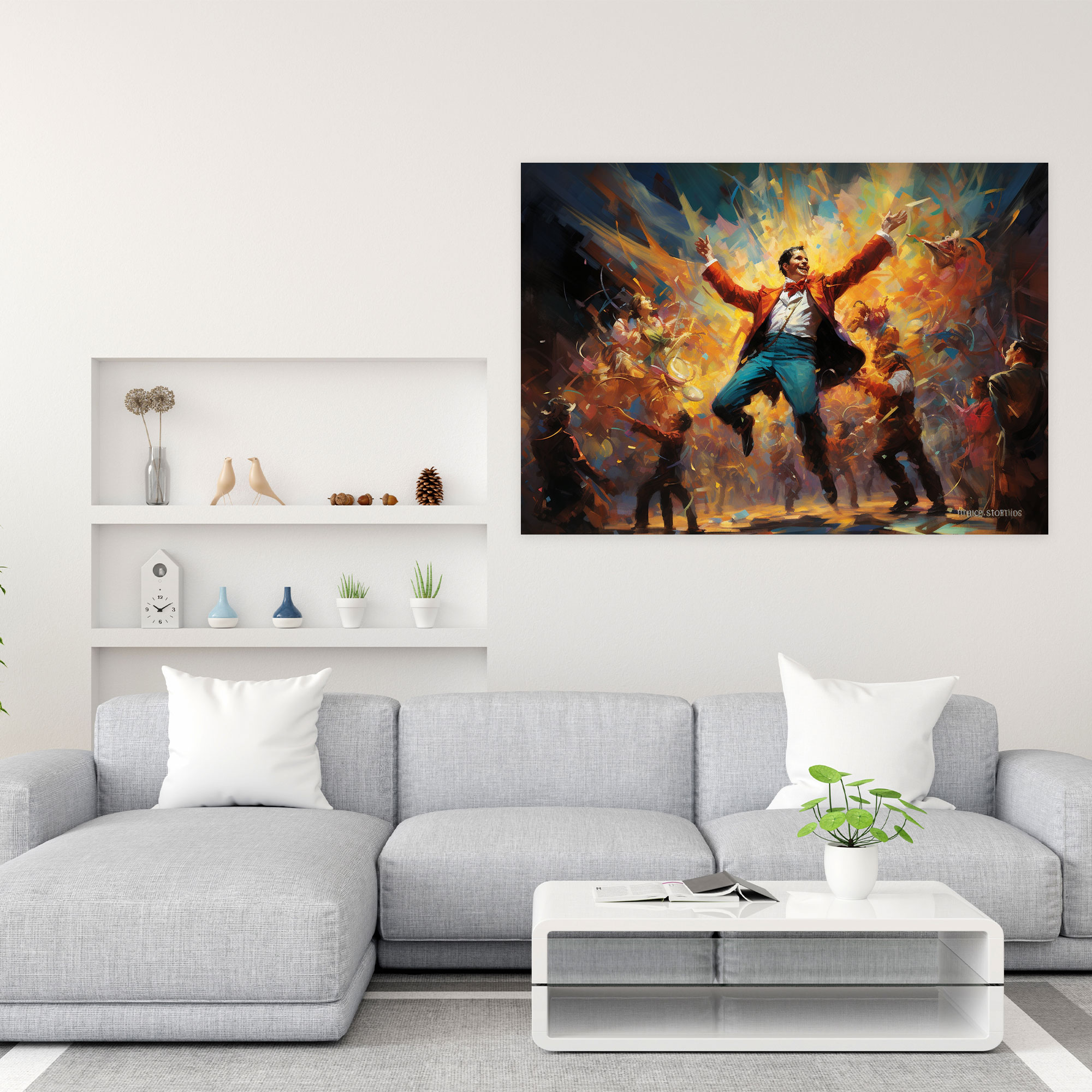 Impressionist Circus Scene Canvas Print - Circus, Impressionist Painting, Energy, Circus Scene