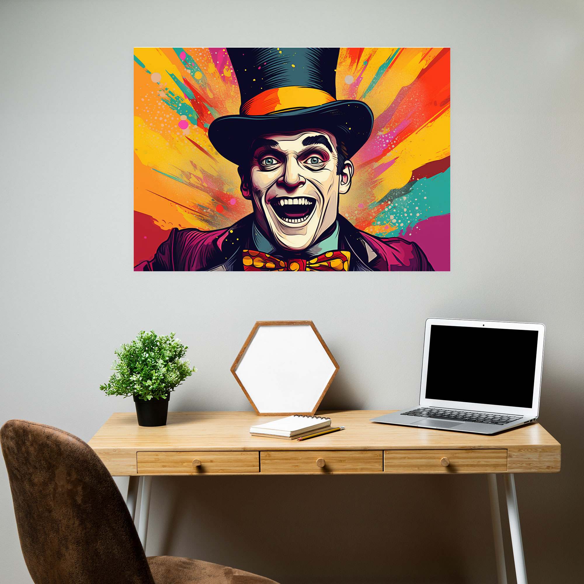 Zirkus Wandkunst - Pop Art Zirkusdirektor - Wandkunst Leinwandbild Zirkusdirektor