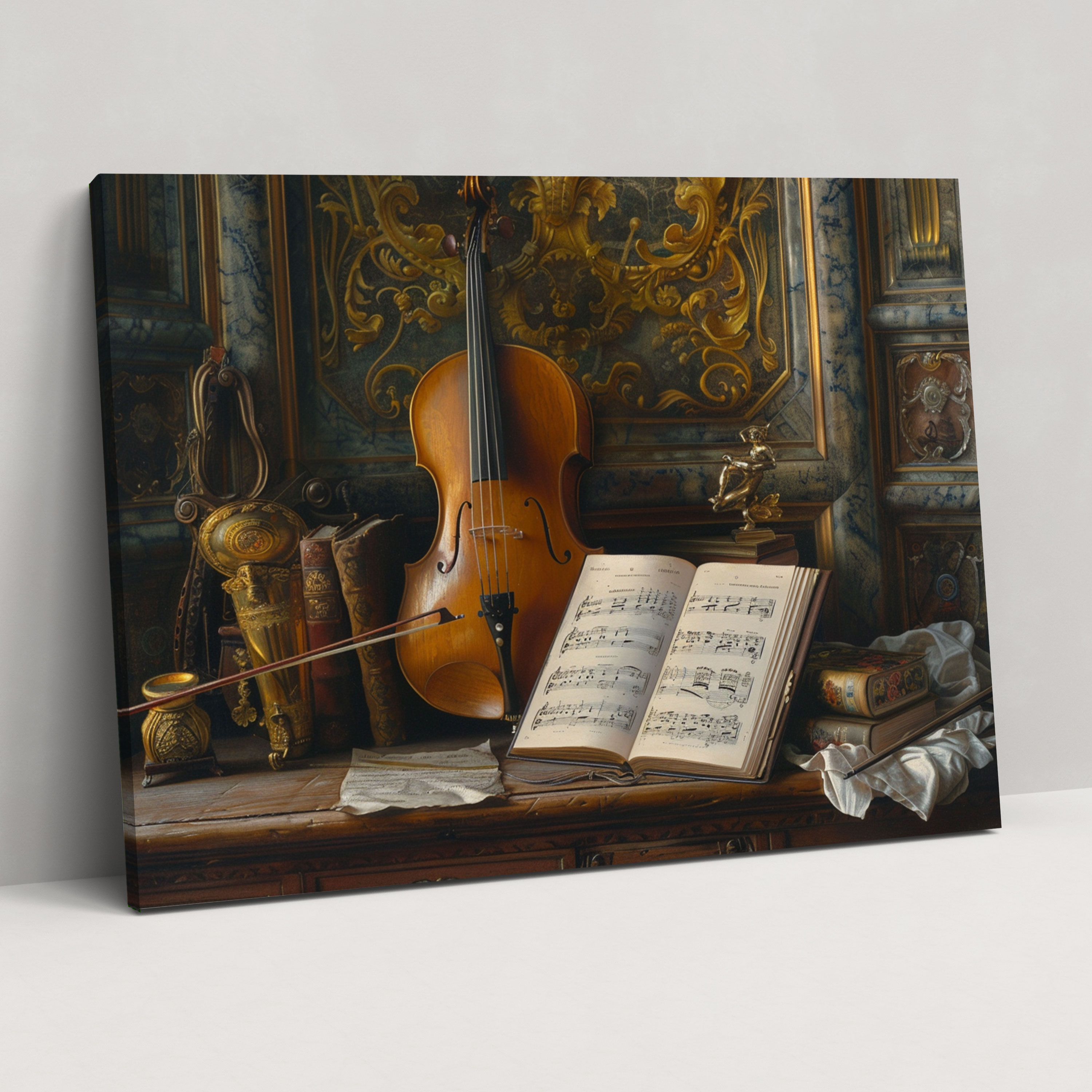 Klasik Müzik Kanvas Tablo Duvar Sanatı - Klasizm Ev Dekorasyonu Duvar Sanatı