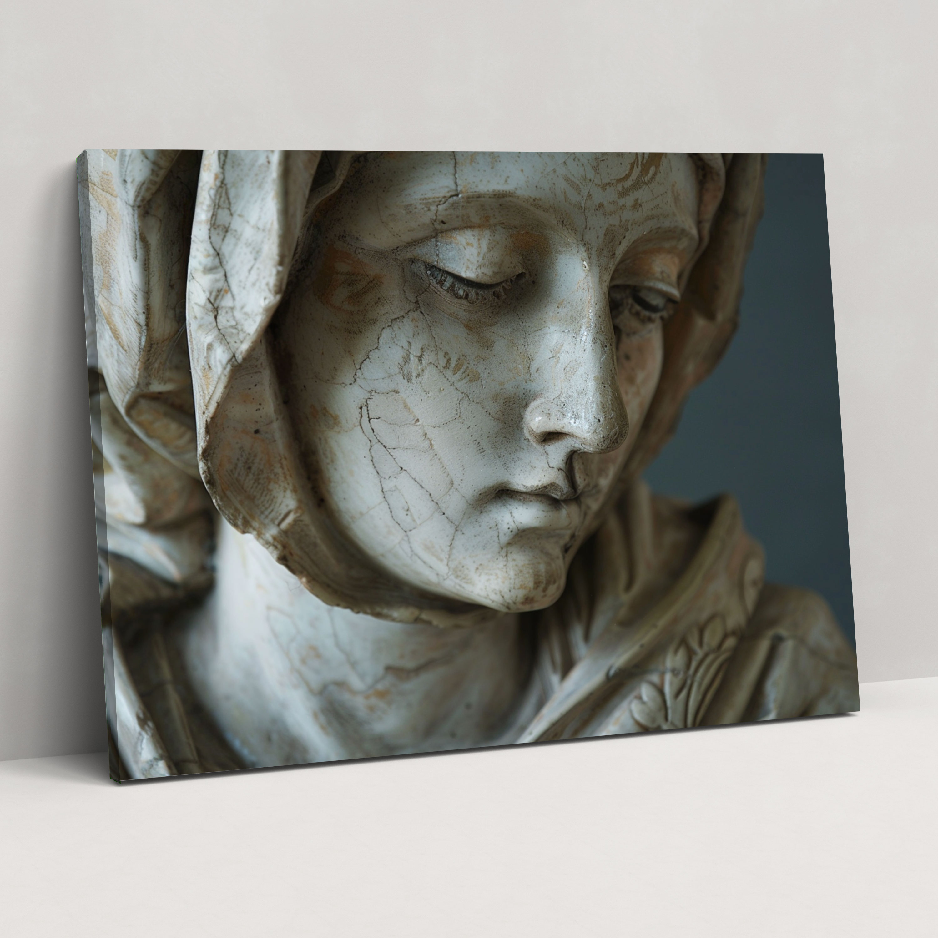 Renaissance Saint Lifelike Canvas Wall Art - Classicism, Renaissance Sculpture, Wall Art, Spiritual Elegance