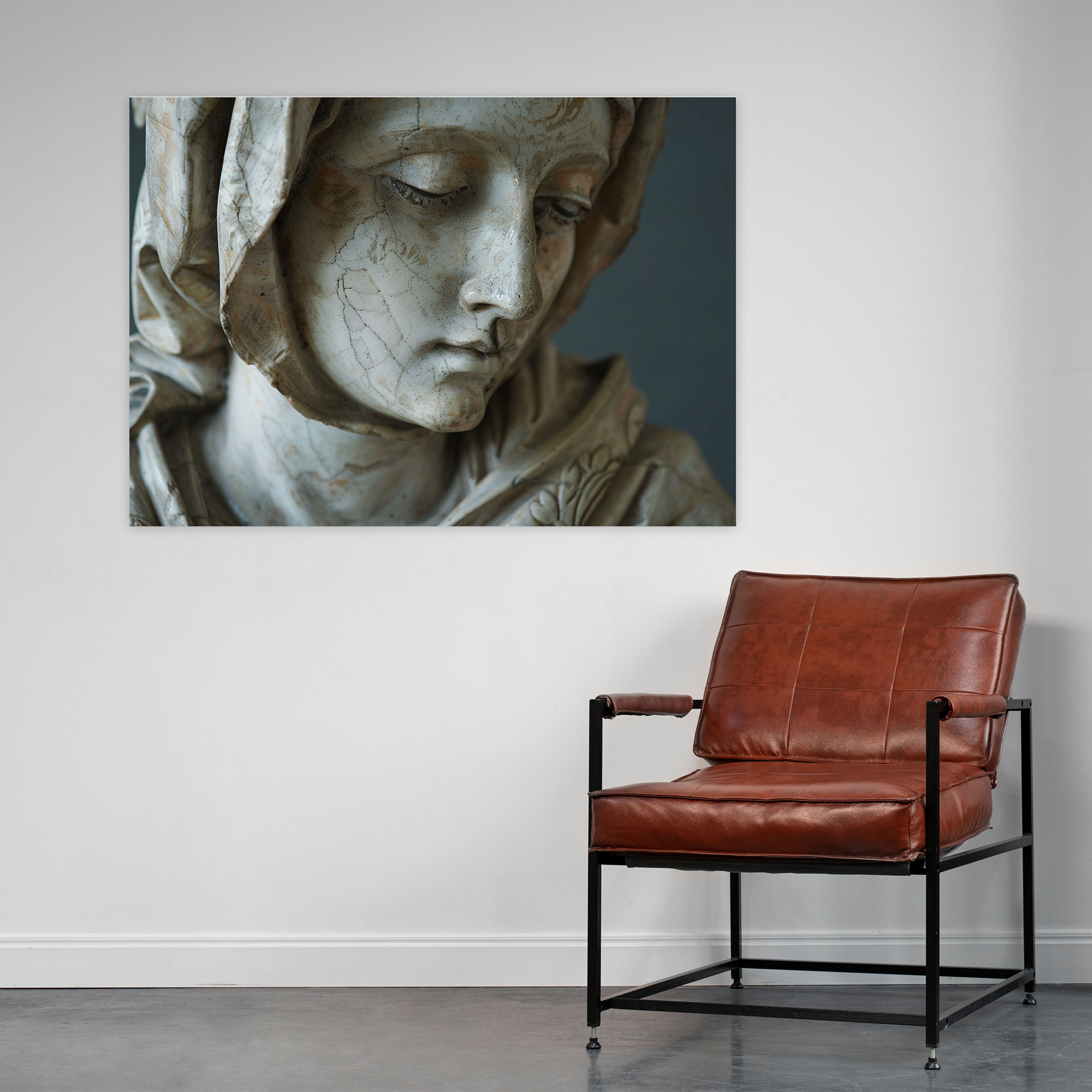 Renaissance Saint Lifelike Canvas Wall Art - Classicism, Renaissance Sculpture, Wall Art, Spiritual Elegance