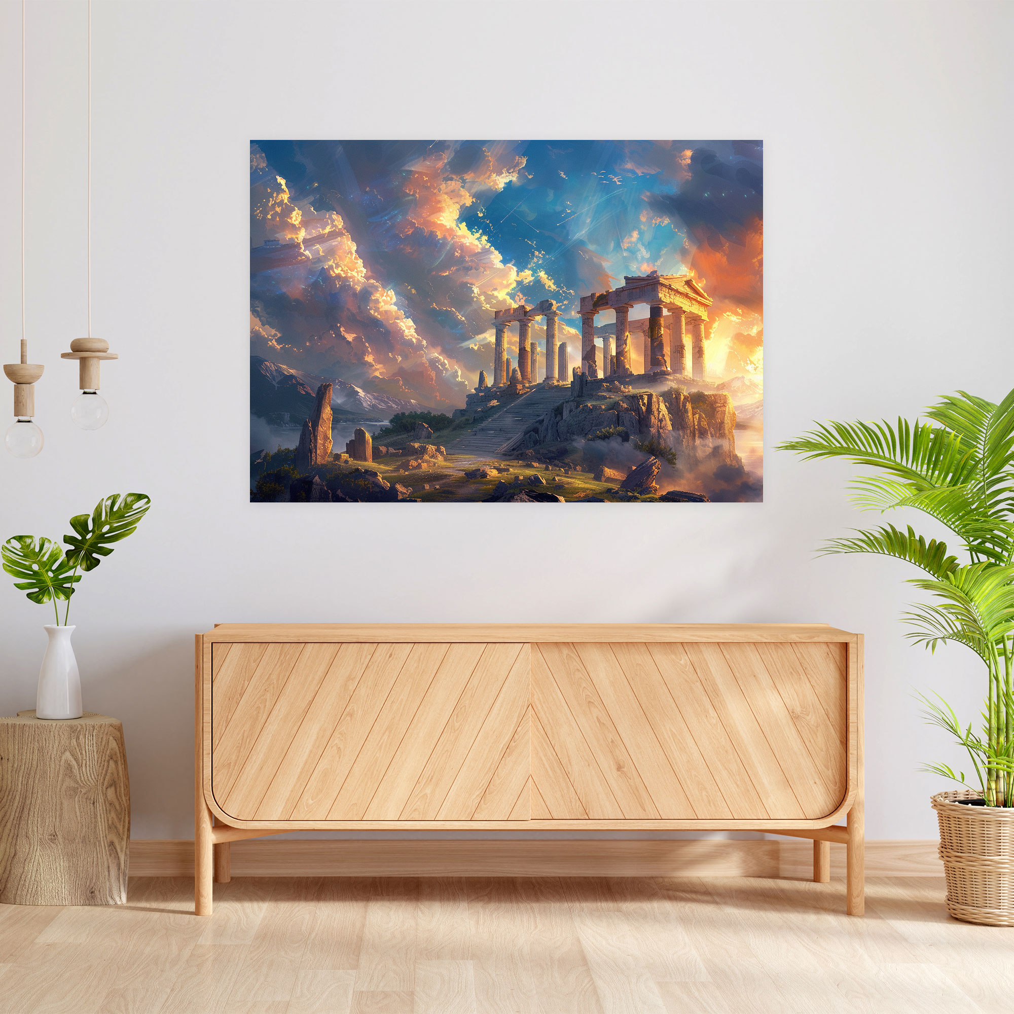 Dramatic Greek Ruins Classicism Wall Decor - Classicism, Home Decoration, Canvas Wall Art, Canvas