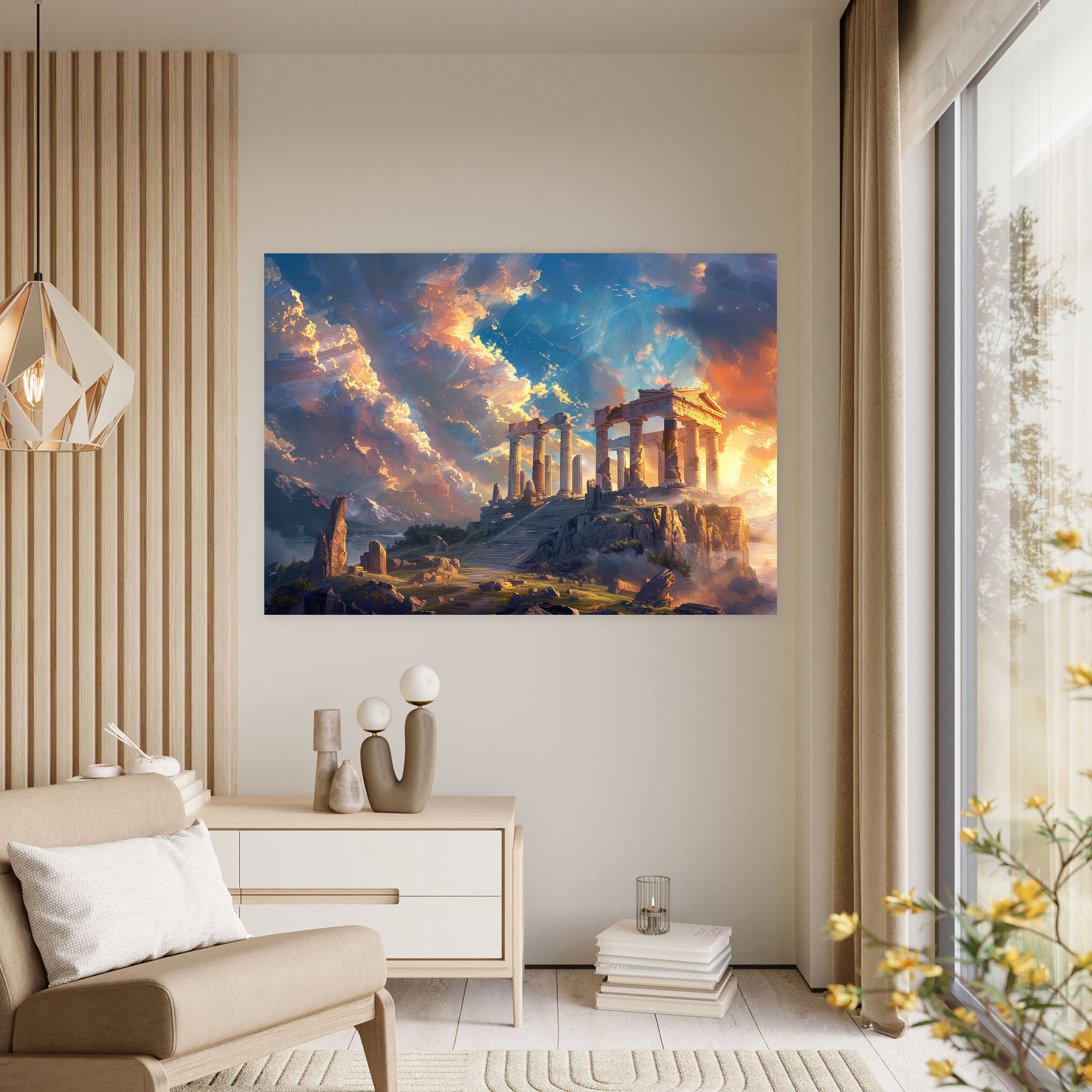 Dramatic Greek Ruins Classicism Wall Decor - Classicism, Home Decoration, Canvas Wall Art, Canvas