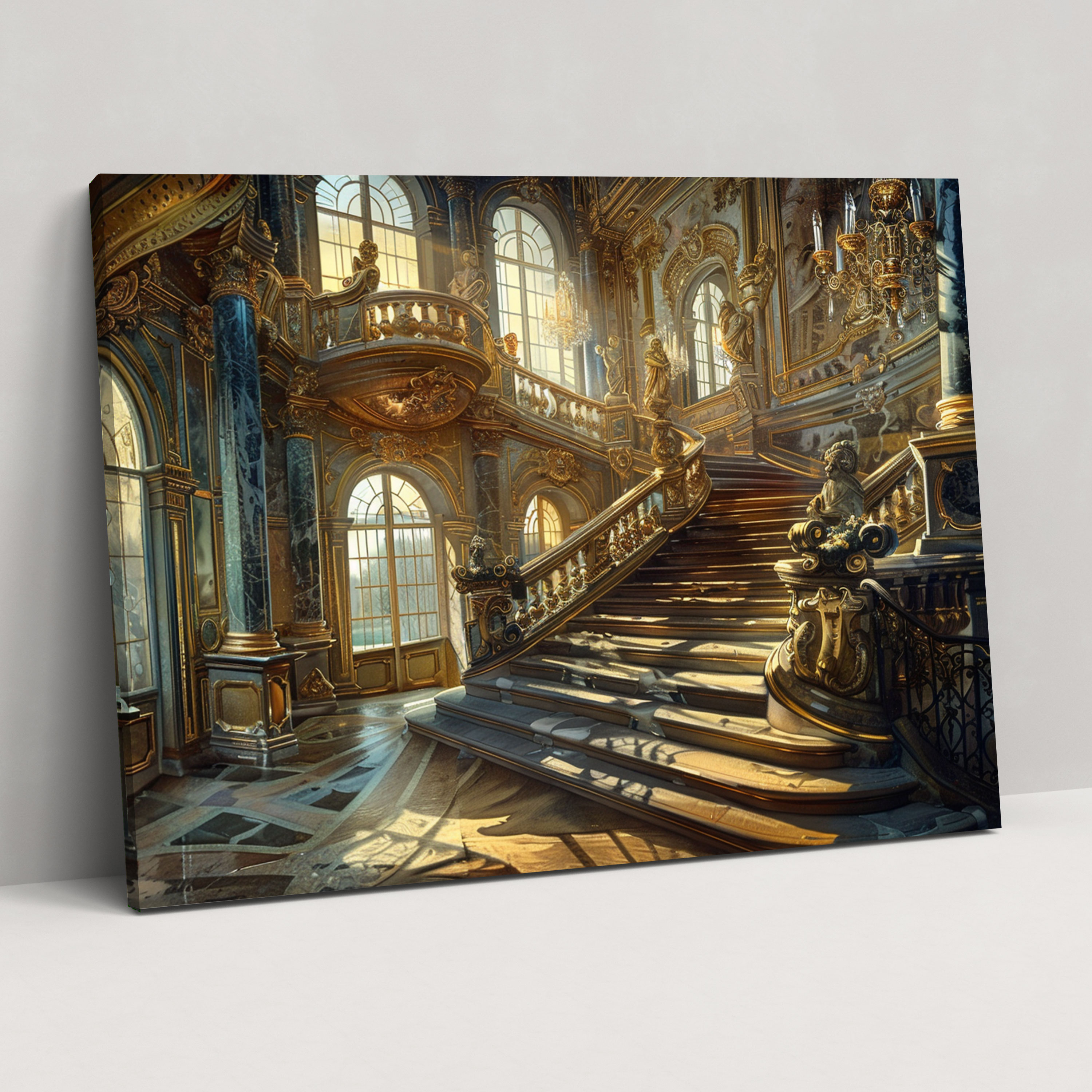 Baroque Staircase Classicism Wall Decor - Classicism, Home Decoration, Wall Art, Canvas