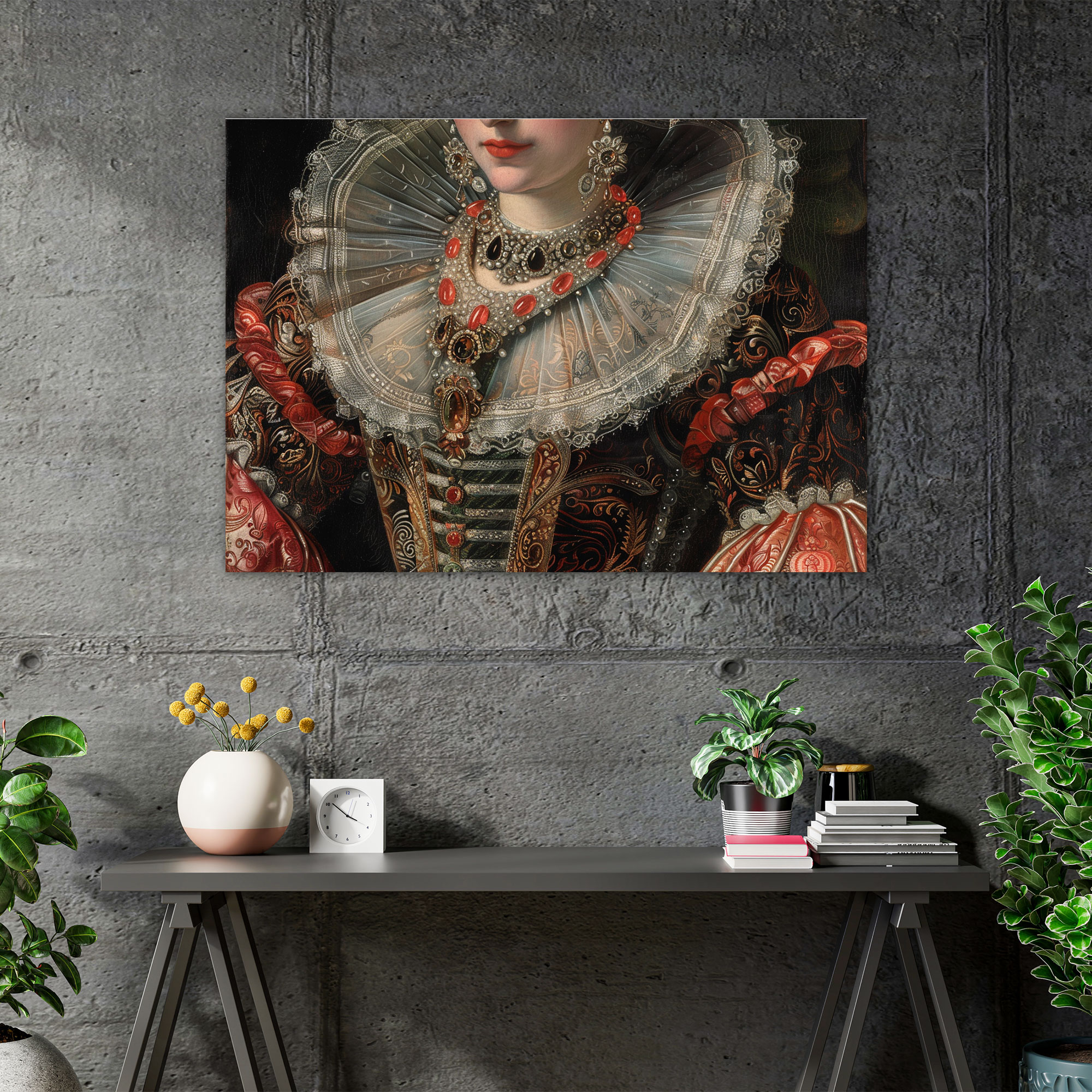 Regal Queen Portrait Classicism Canvas Print - Classicism, Canvas Print, Canvas Wall Art, Classicism