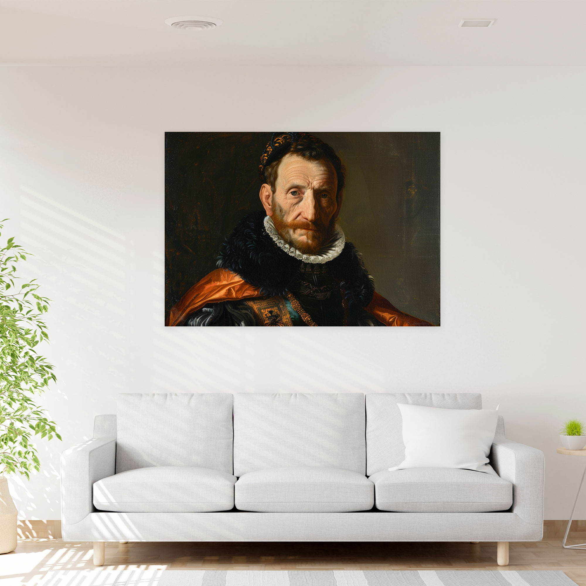Klasik Duvar Sanatı - Rönesans Soylu Portre - Duvar Dekorasyonu Ev Dekorasyonu için Klasik Sanat