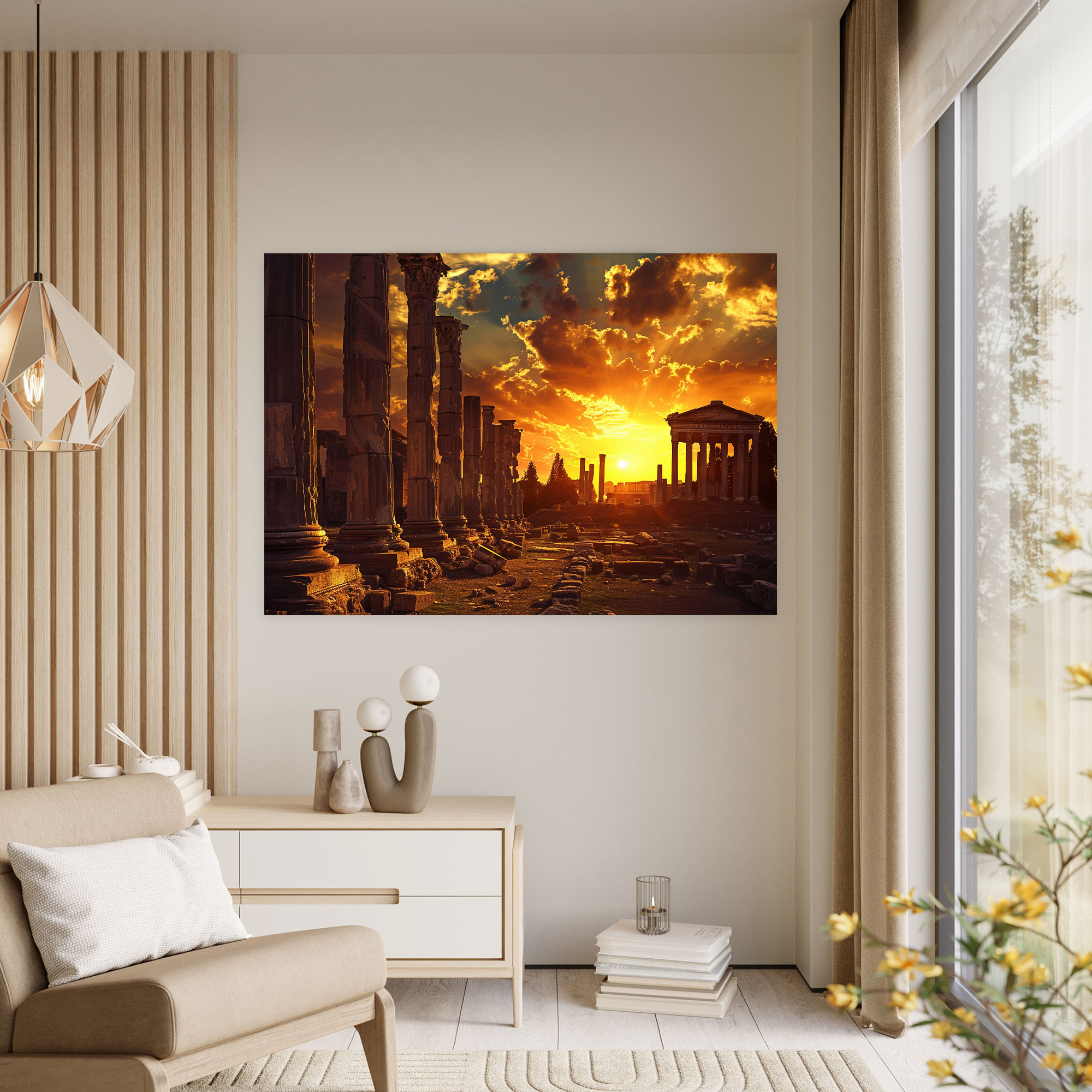Classicism Wall Art - Roman Ruins Sunset - Classicism, Classicism, Wall Decoration, Canvas